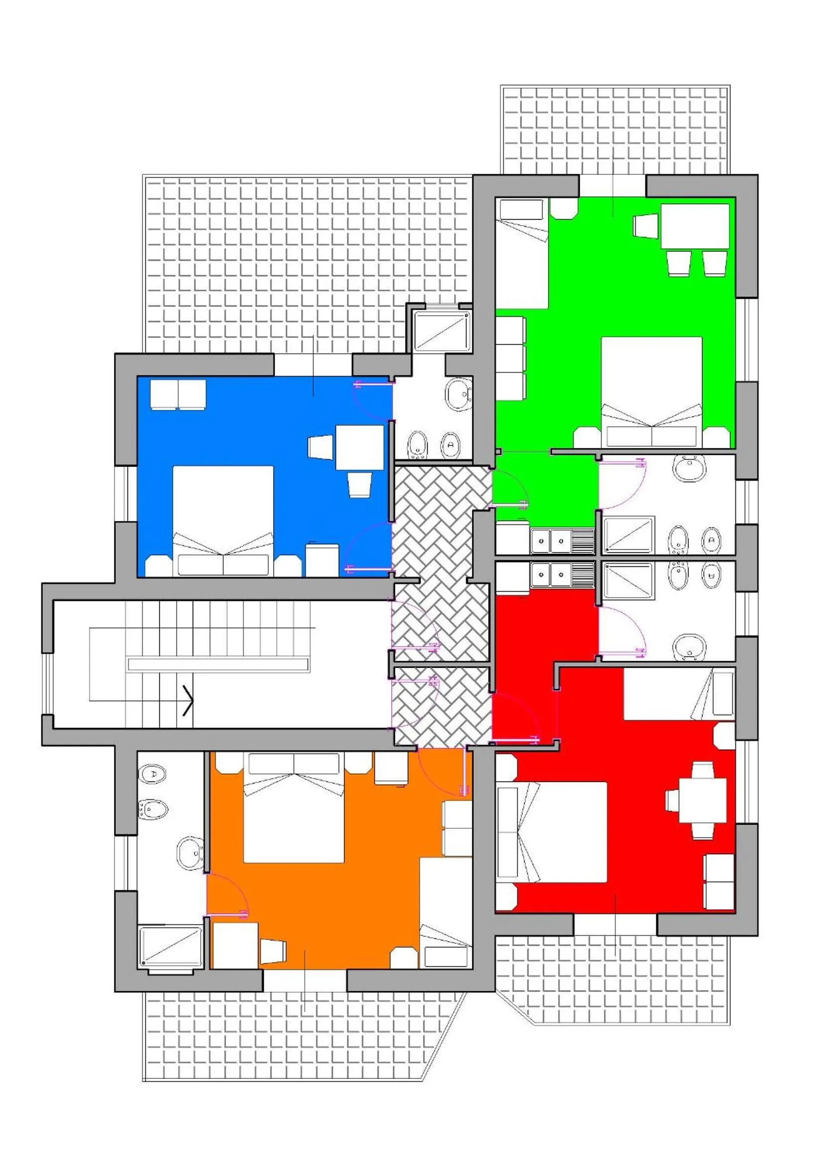 Floor plan in B&B De Angelis