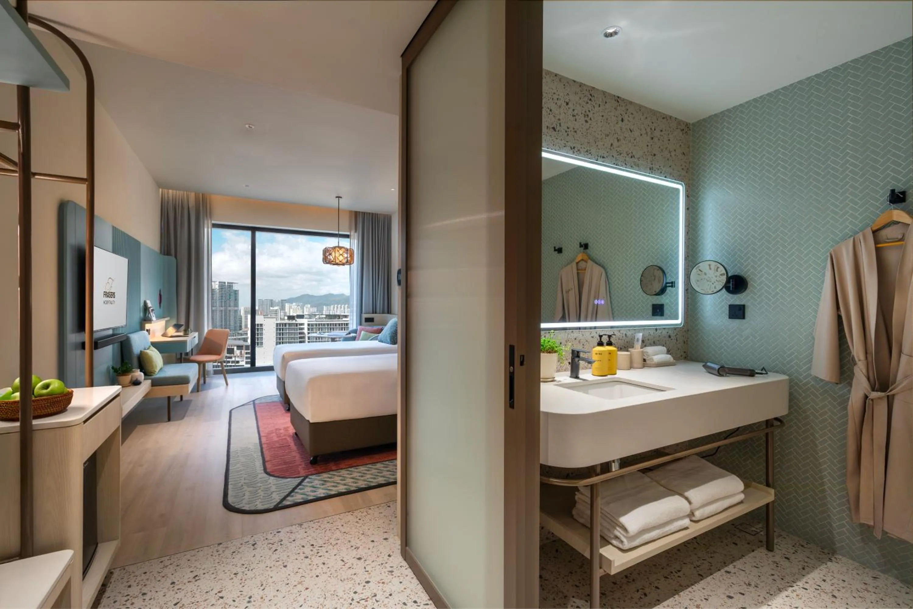 Bathroom, Bed in Capri by Fraser, Penang