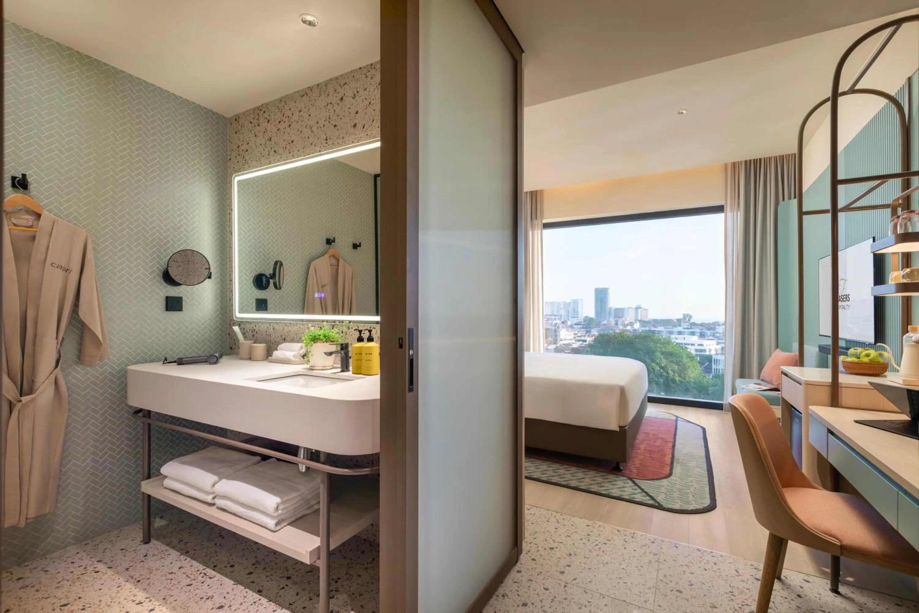 Bathroom, Bed in Capri by Fraser, Penang