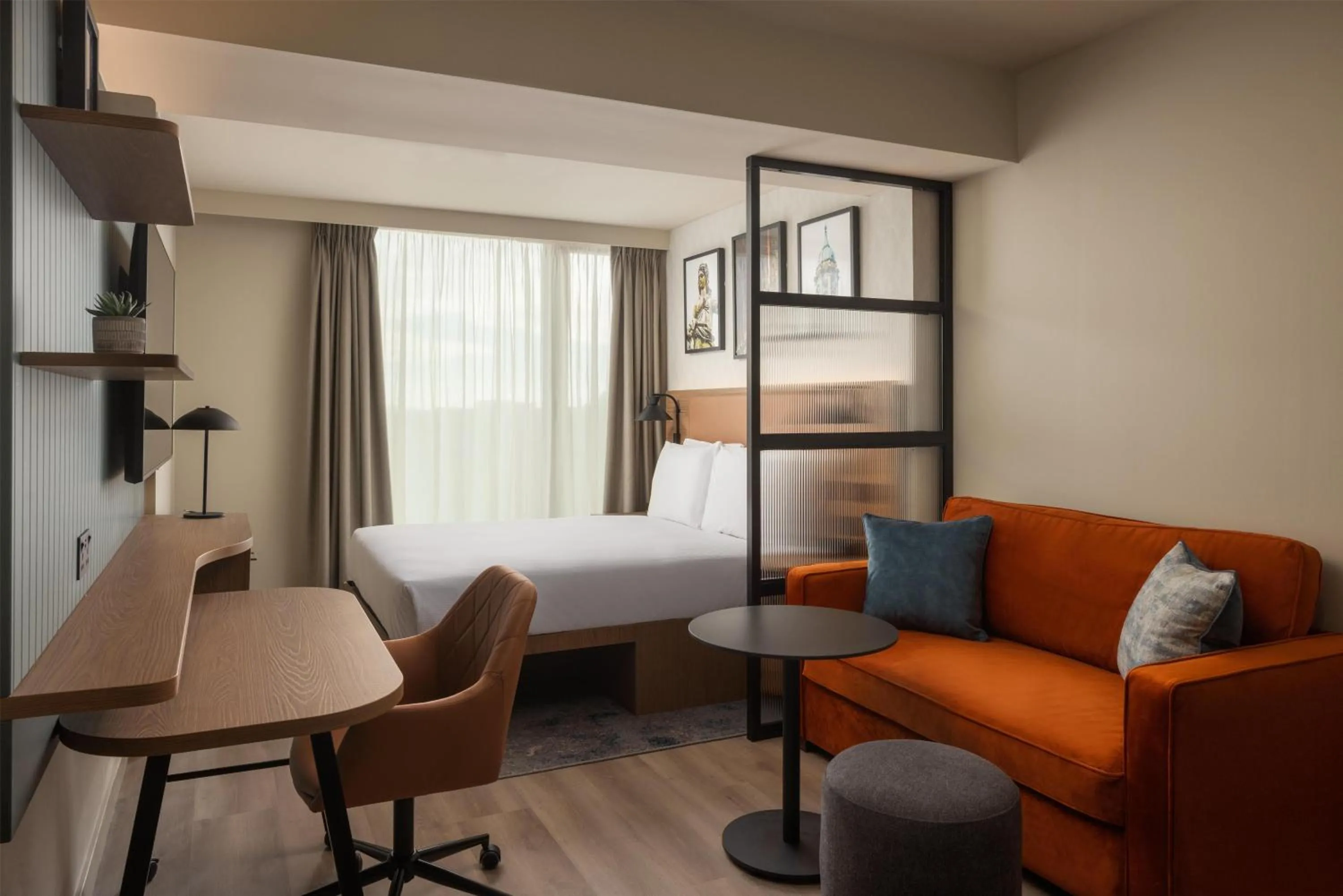Bedroom, Bed in Home2 Suites By Hilton Dublin City Centre