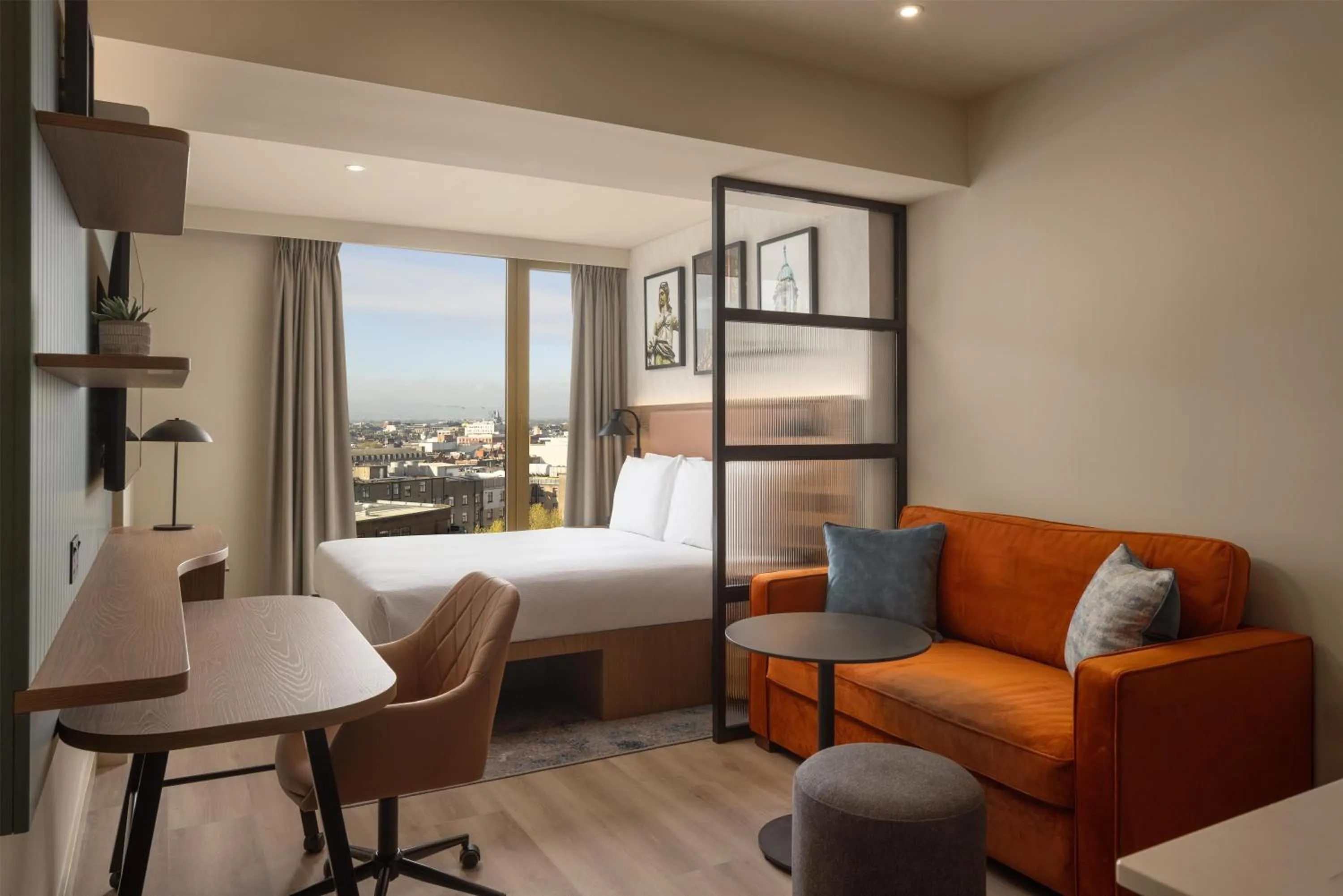 Bedroom, Bed in Home2 Suites By Hilton Dublin City Centre