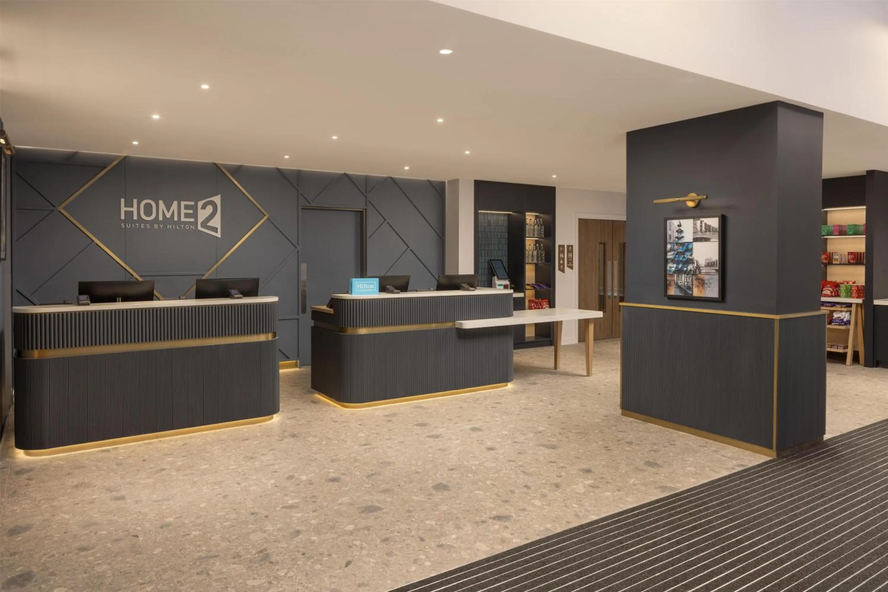 Lobby or reception in Home2 Suites By Hilton Dublin City Centre