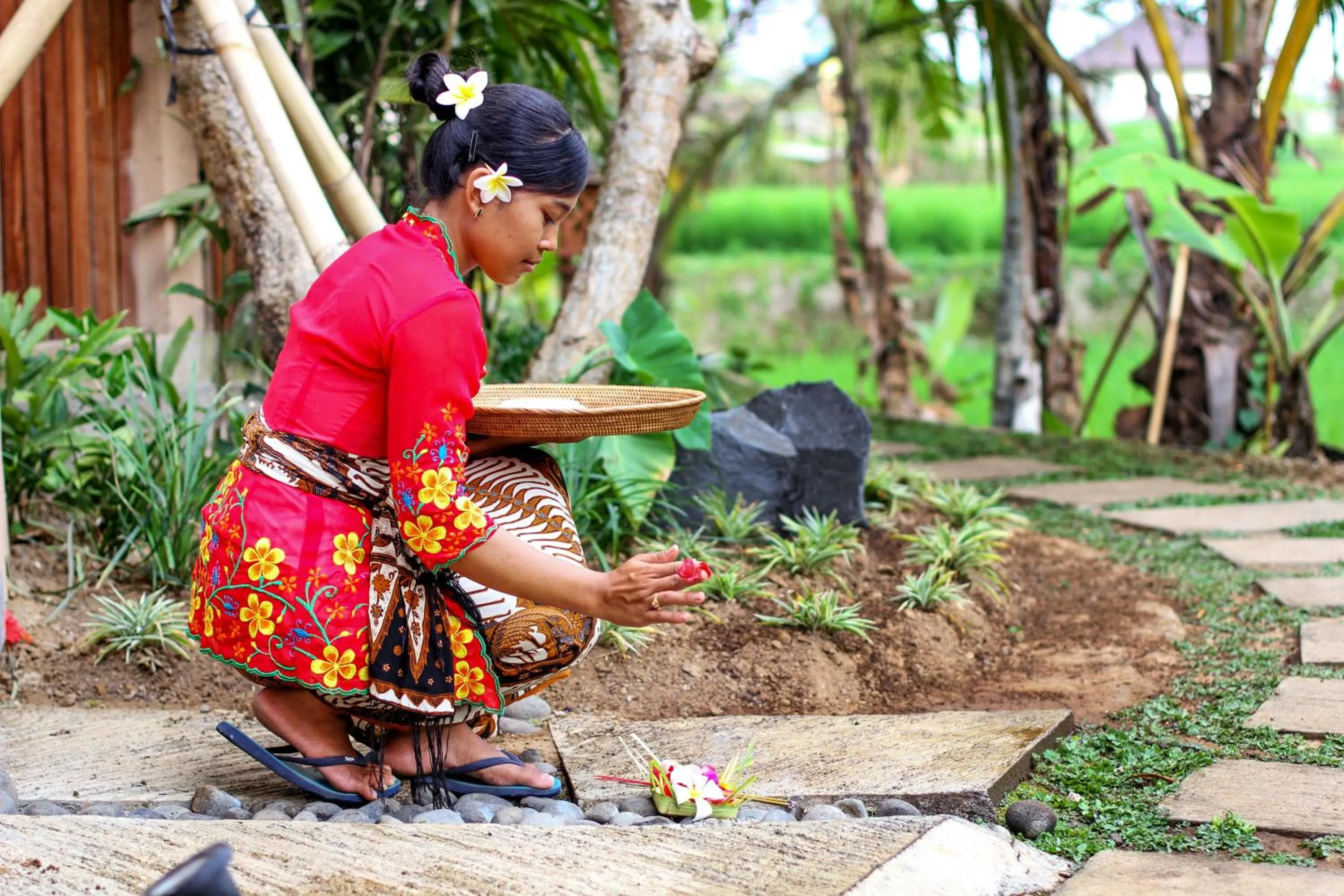 Patio in Ubud Luwih Nature Retreat