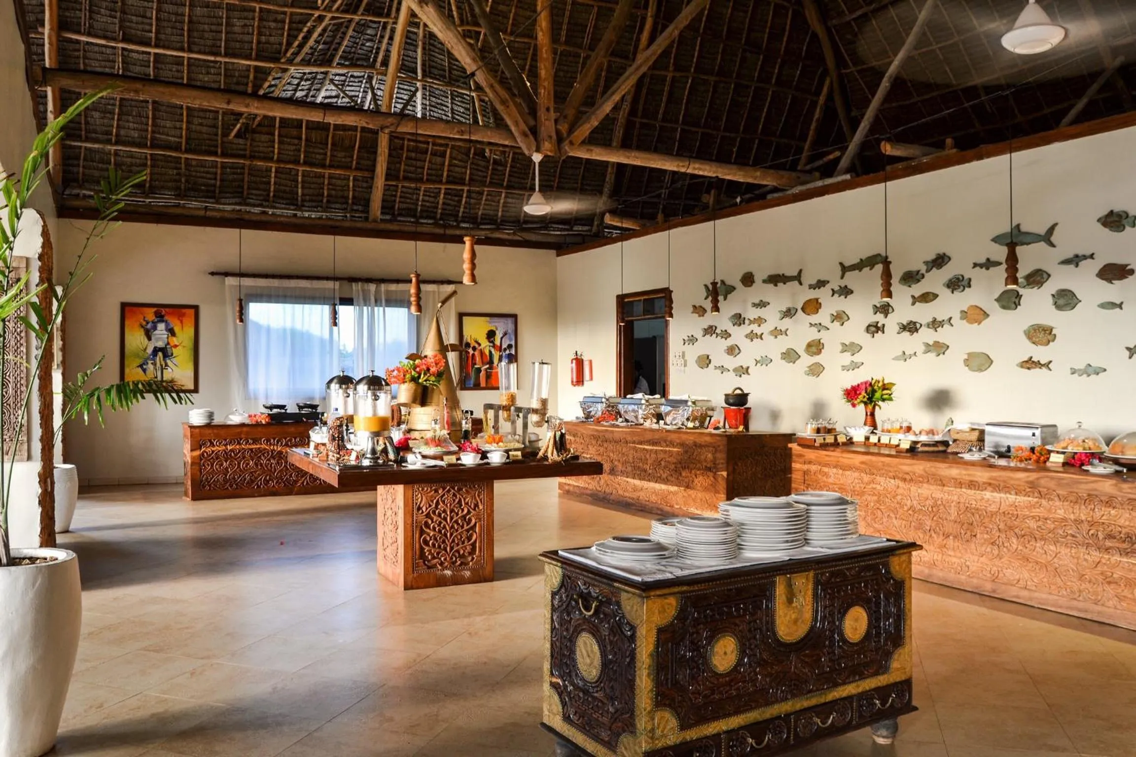 Buffet breakfast in The Sands Beach Resort