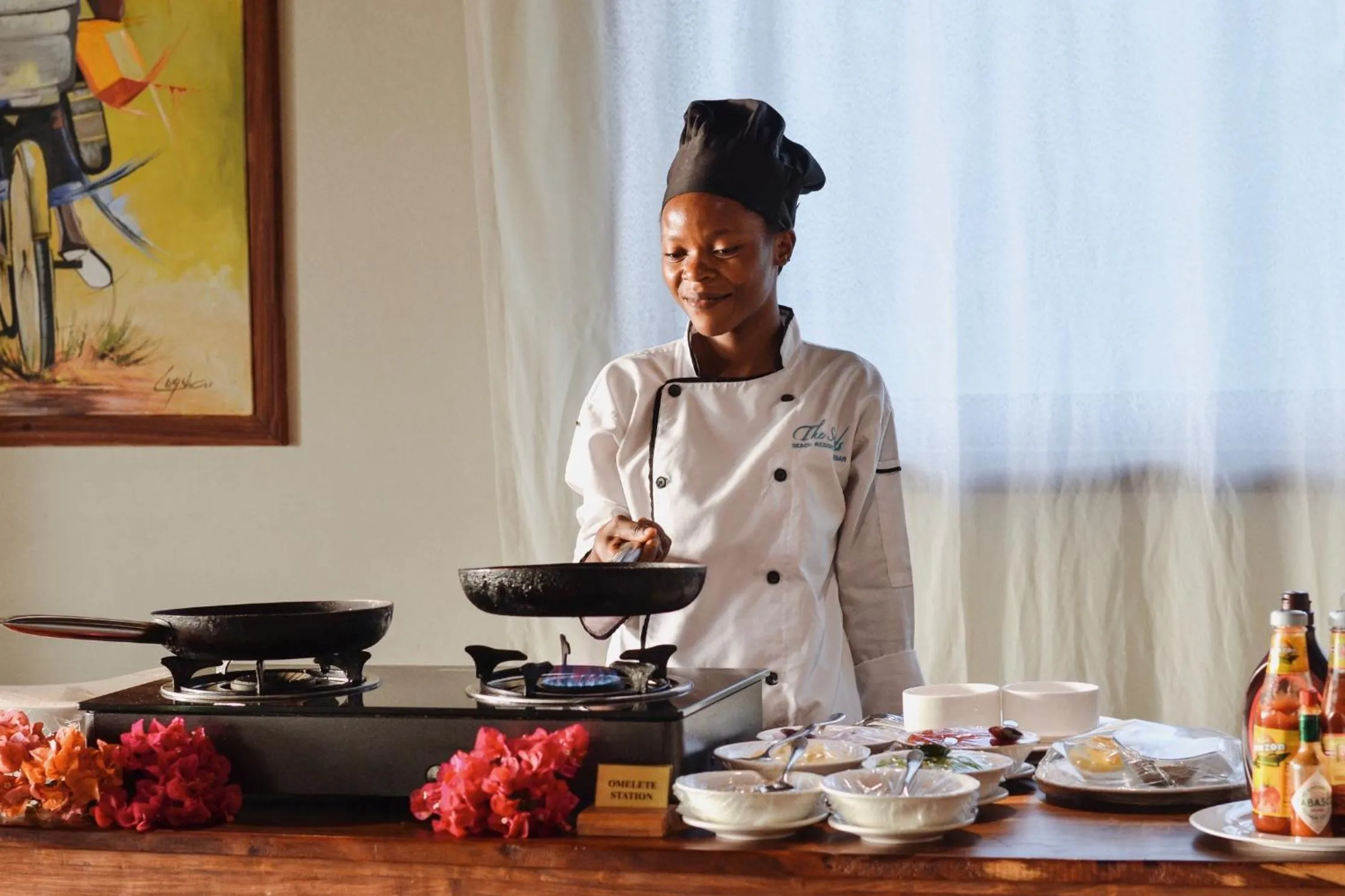 Buffet breakfast in The Sands Beach Resort