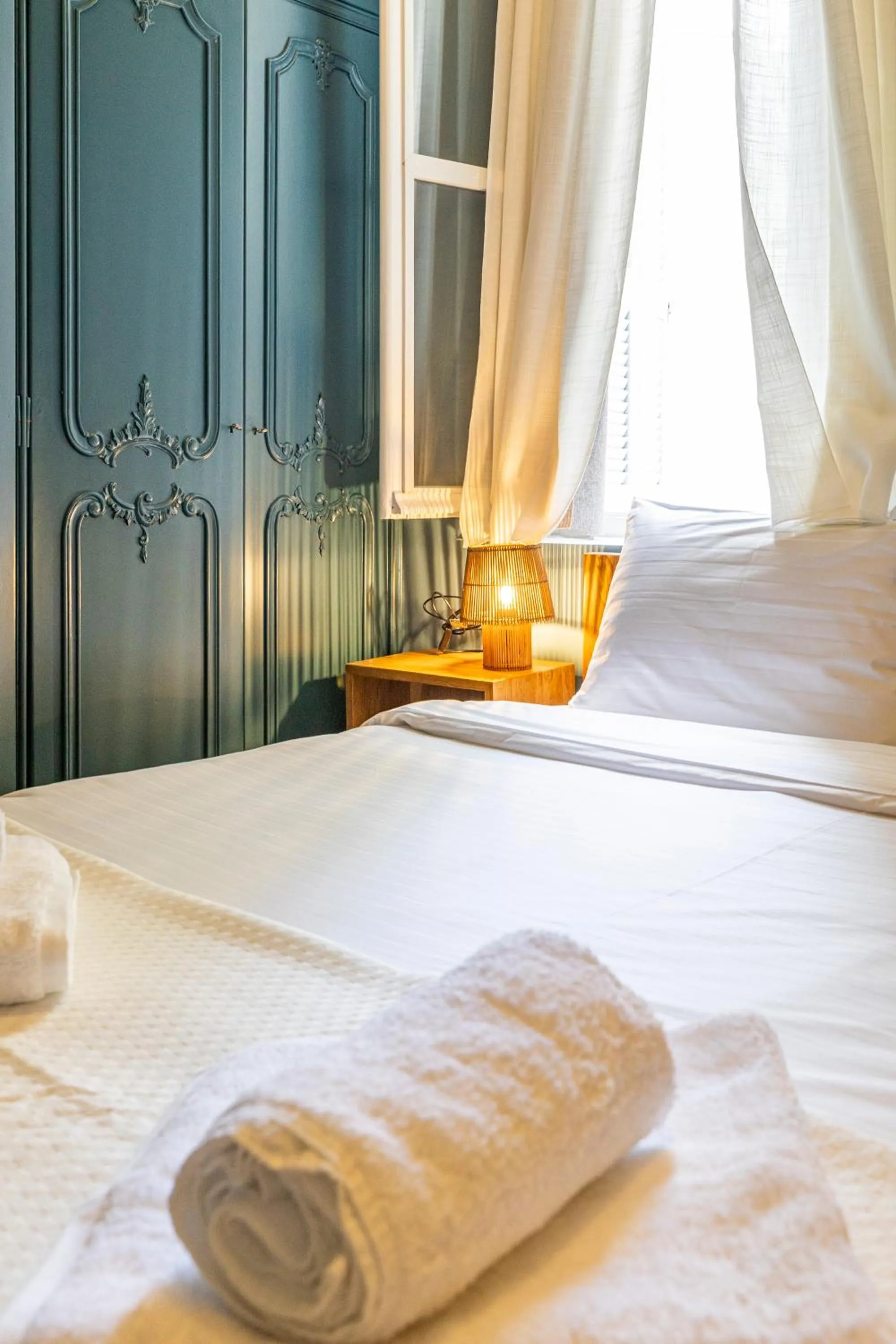 Decorative detail, Bed in Iliotropio Athens, Thisio