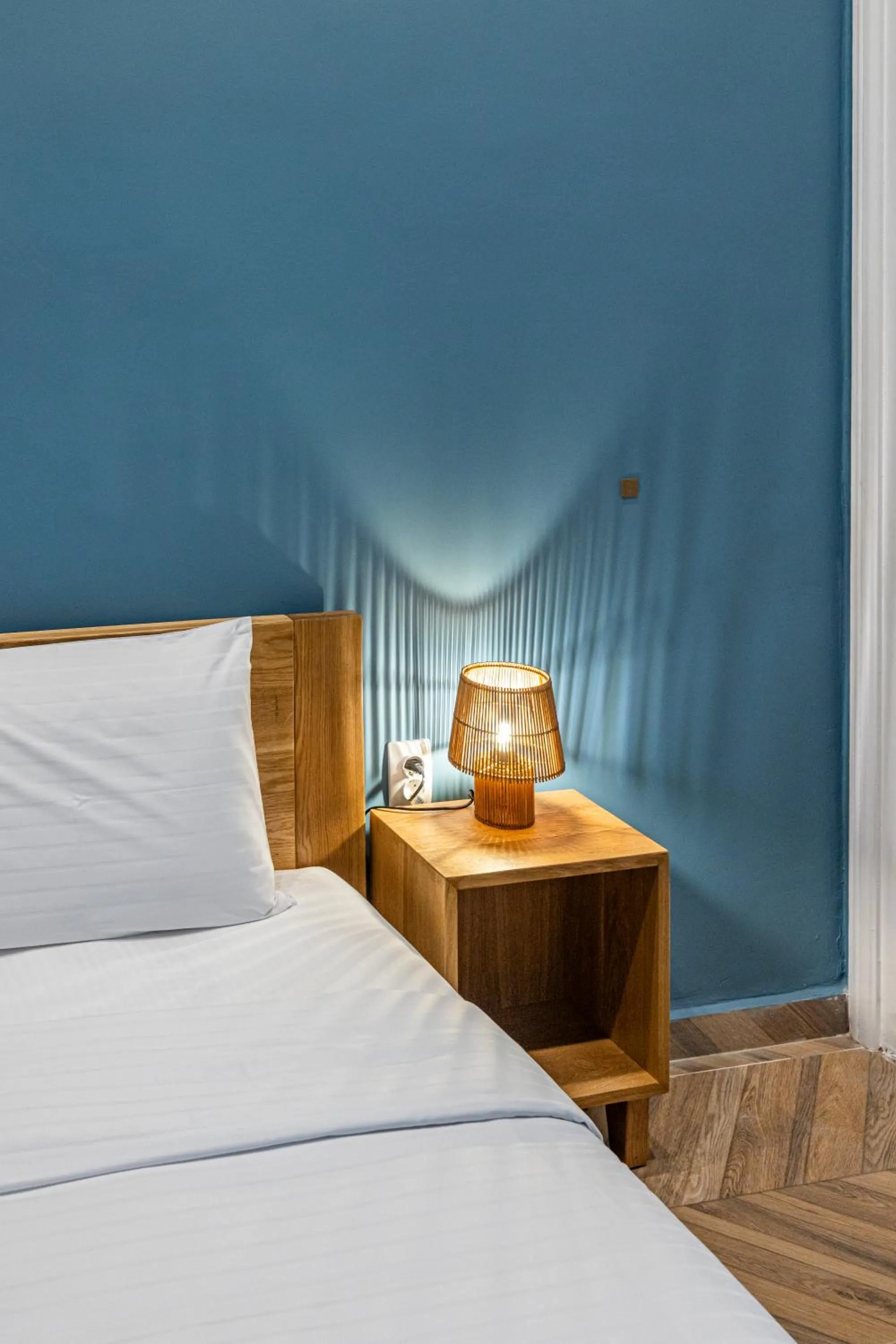 Night, Bed in Iliotropio Athens, Thisio