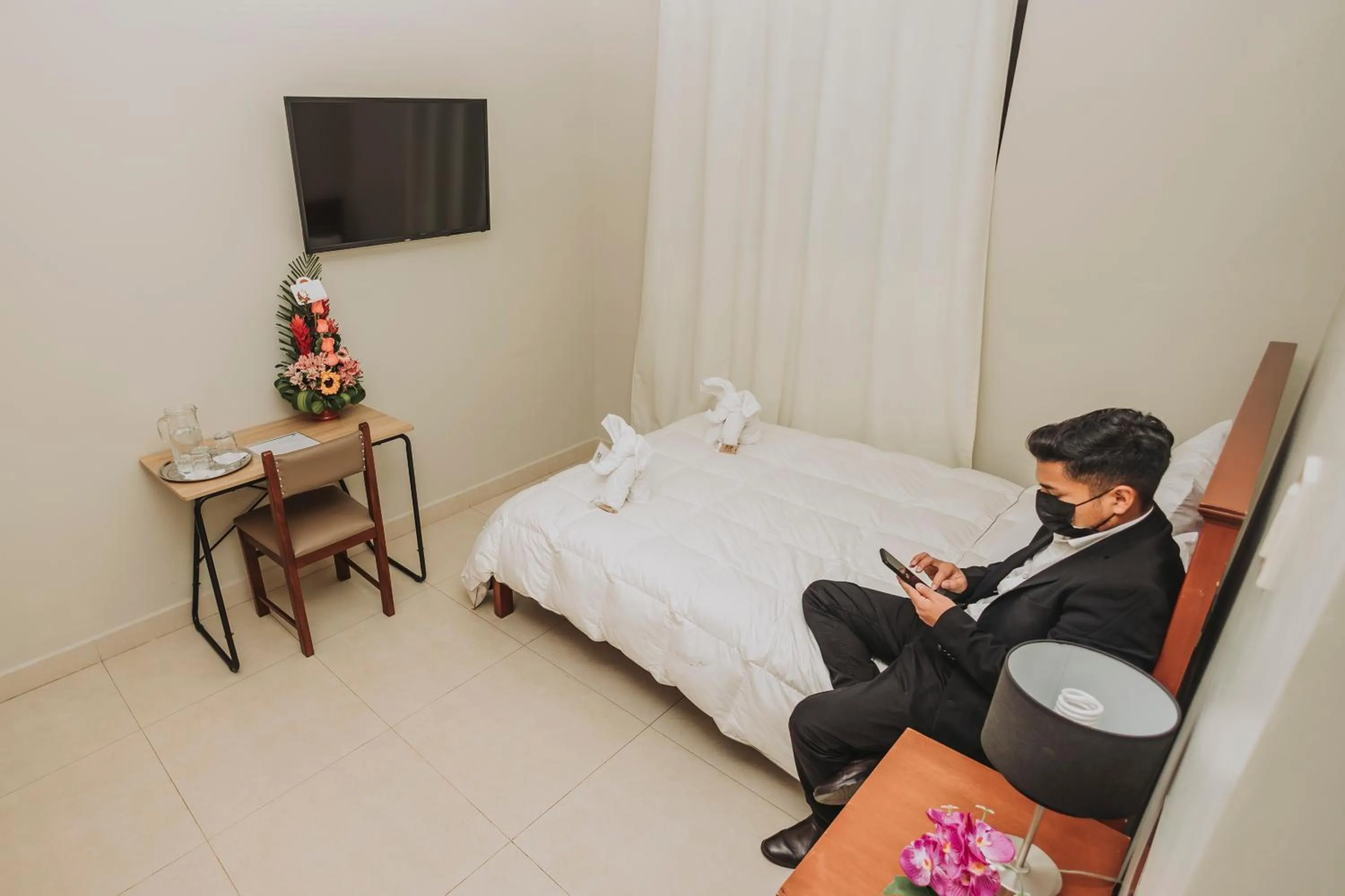 Bed in Hotel Los Reyes