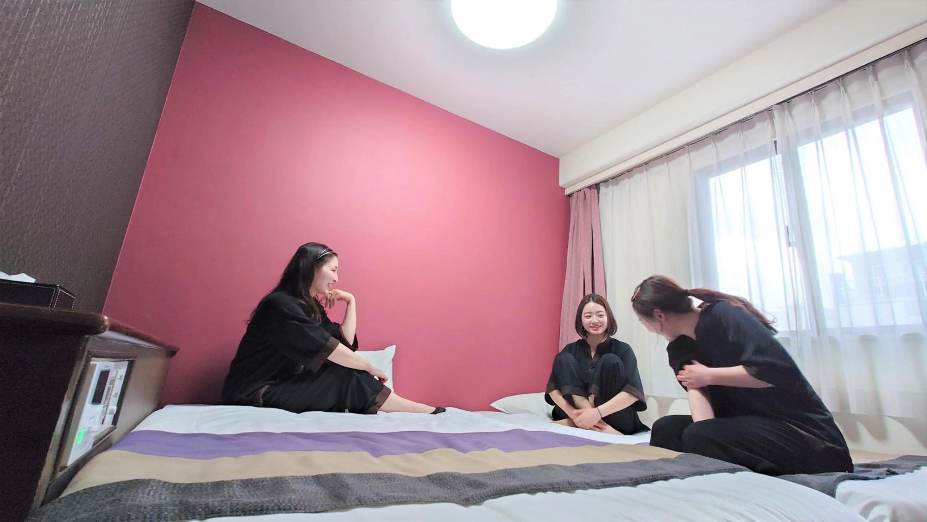 Bed in Hotel Area One Oita