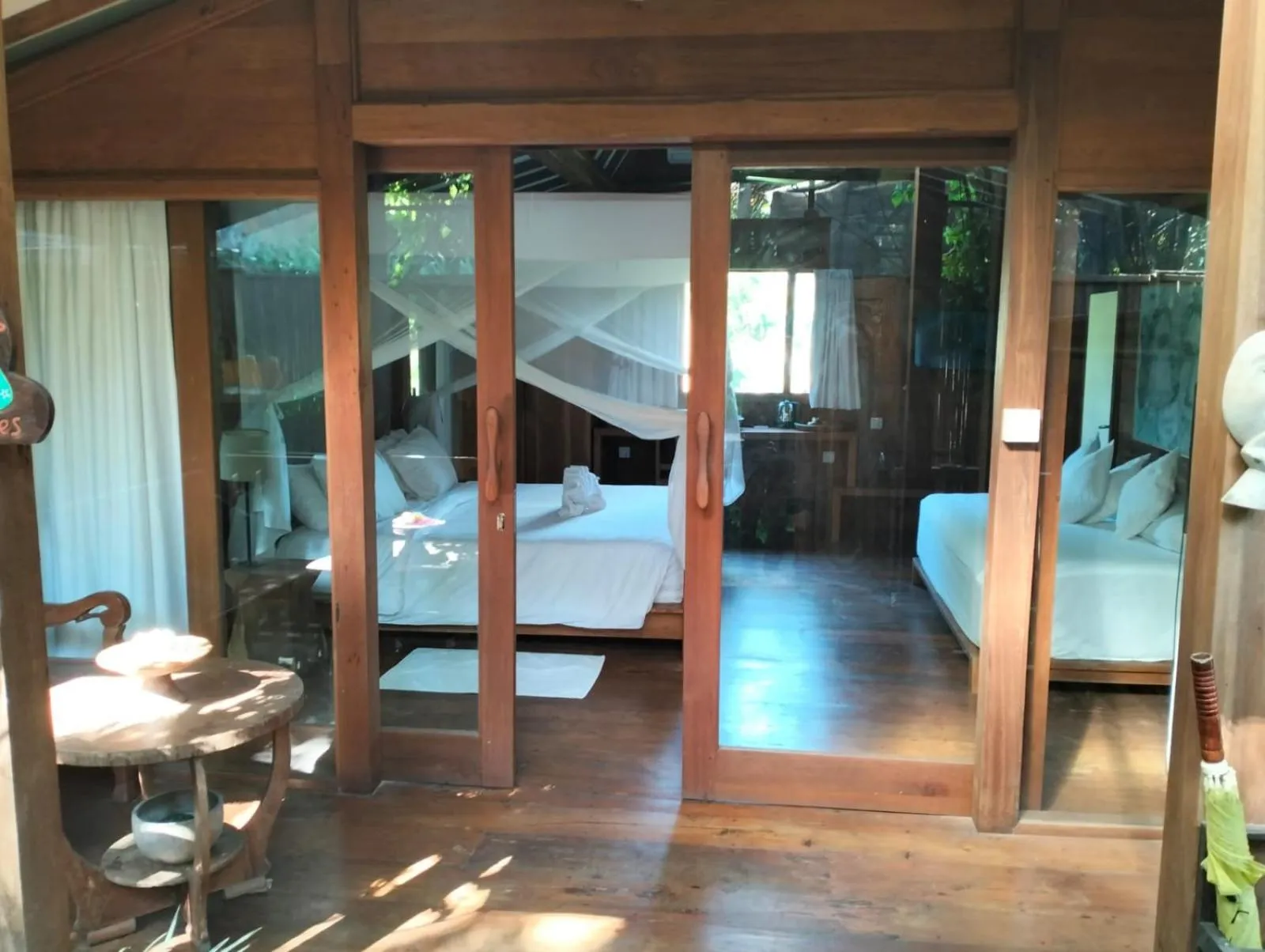 Bed in De Ubud Villas & Spa