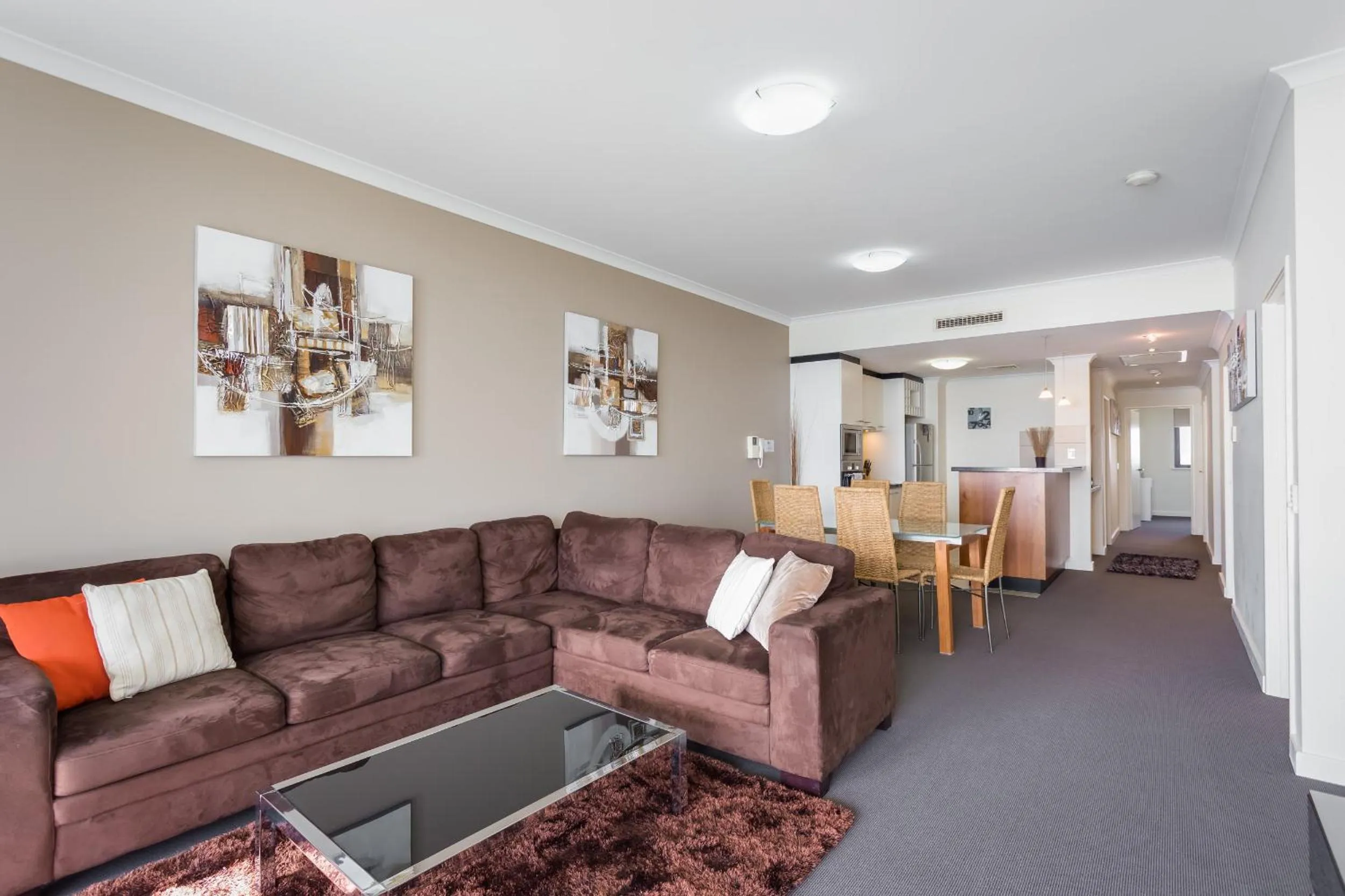 Living room in Nautilus by Rockingham Apartments