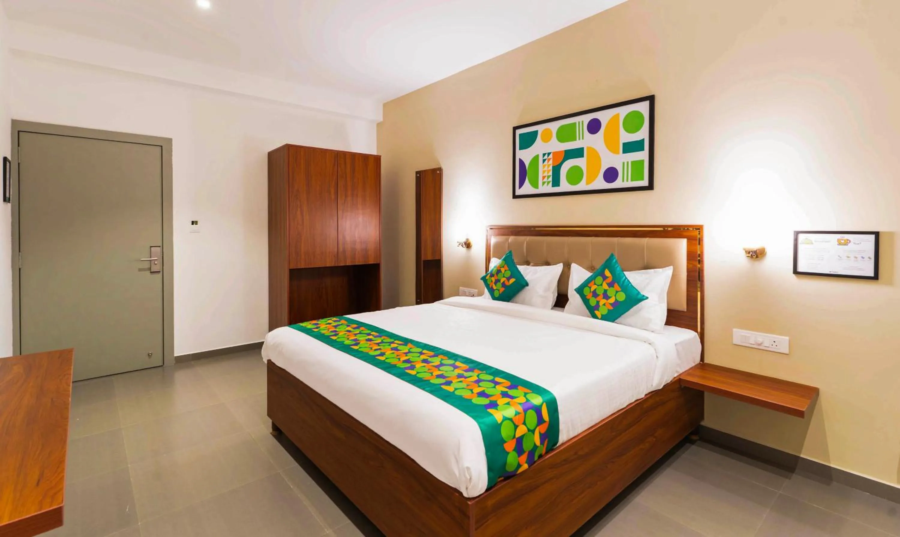 Bedroom, Bed in Treebo Global Orchid