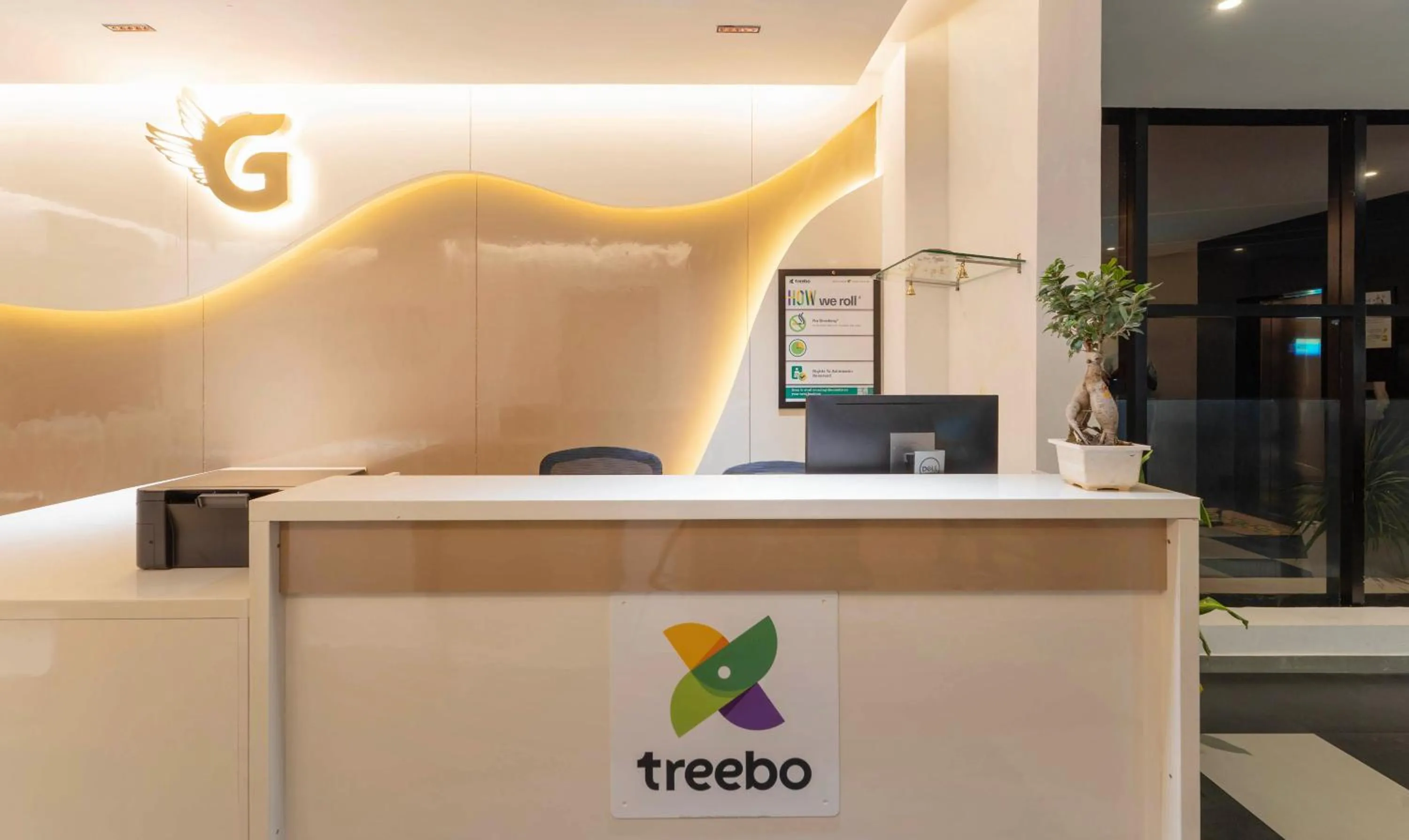 Lobby or reception in Treebo Global Orchid