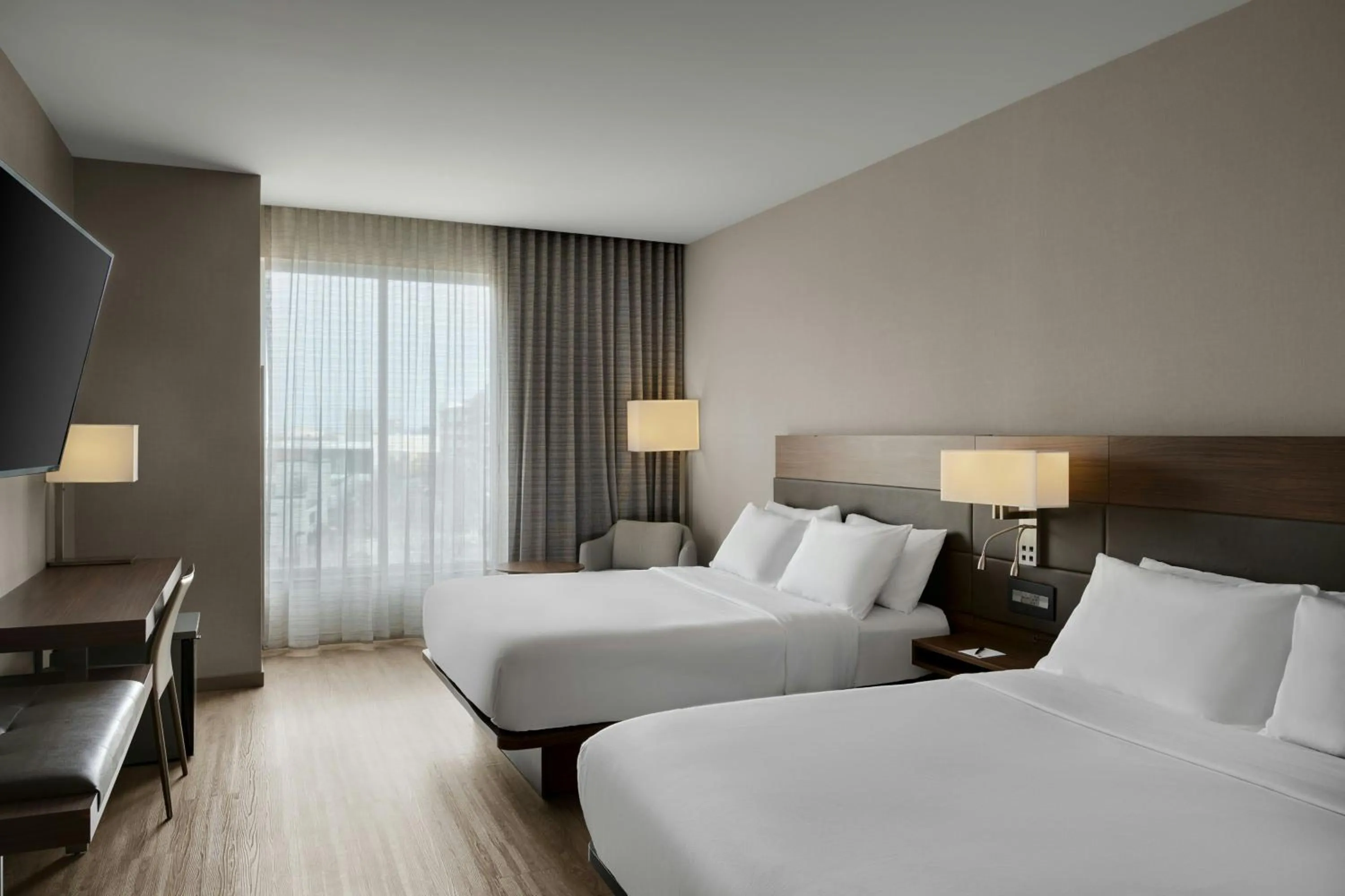 Photo of the whole room, Bed in AC Hotel Cincinnati at Liberty Center