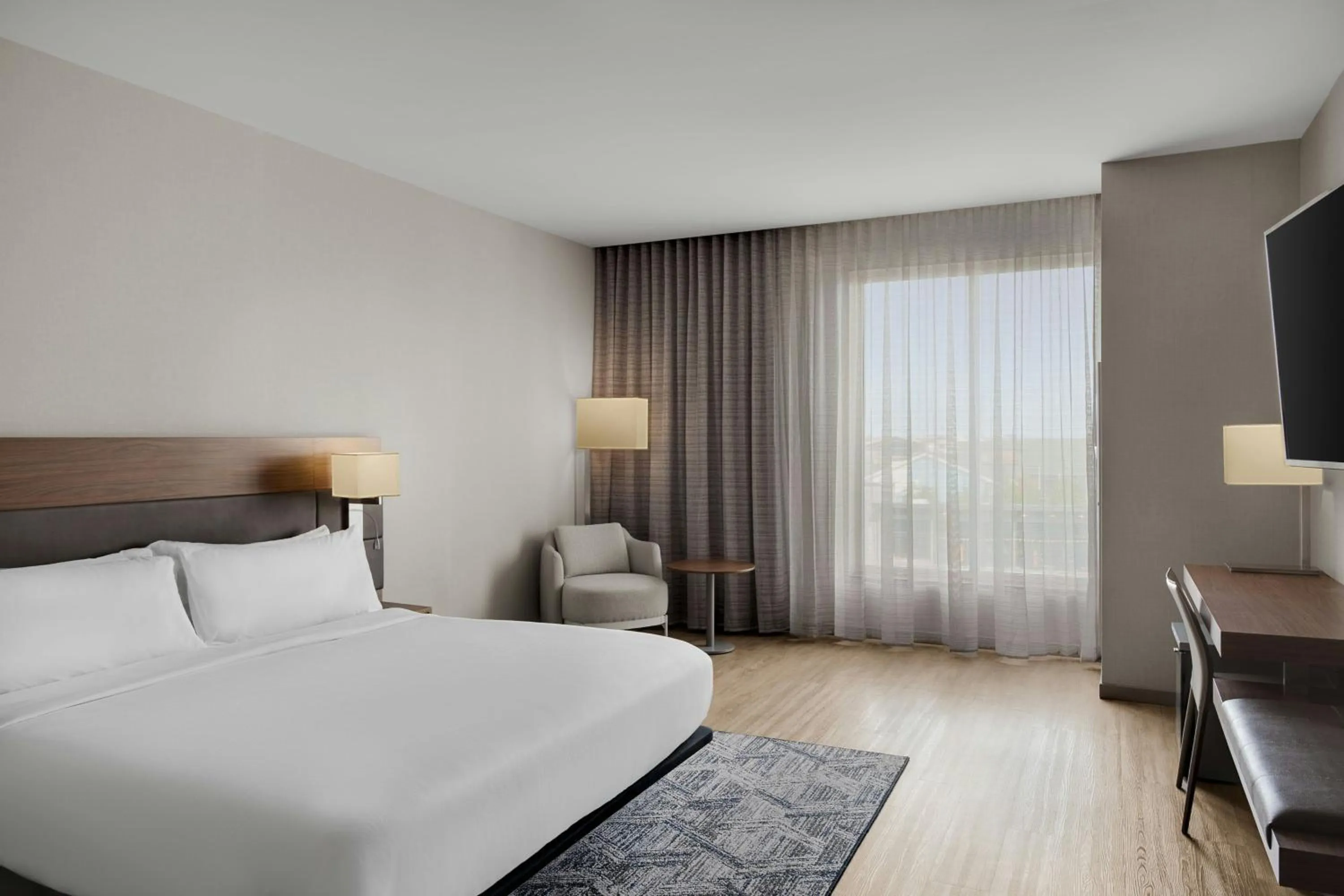 Photo of the whole room, Bed in AC Hotel Cincinnati at Liberty Center