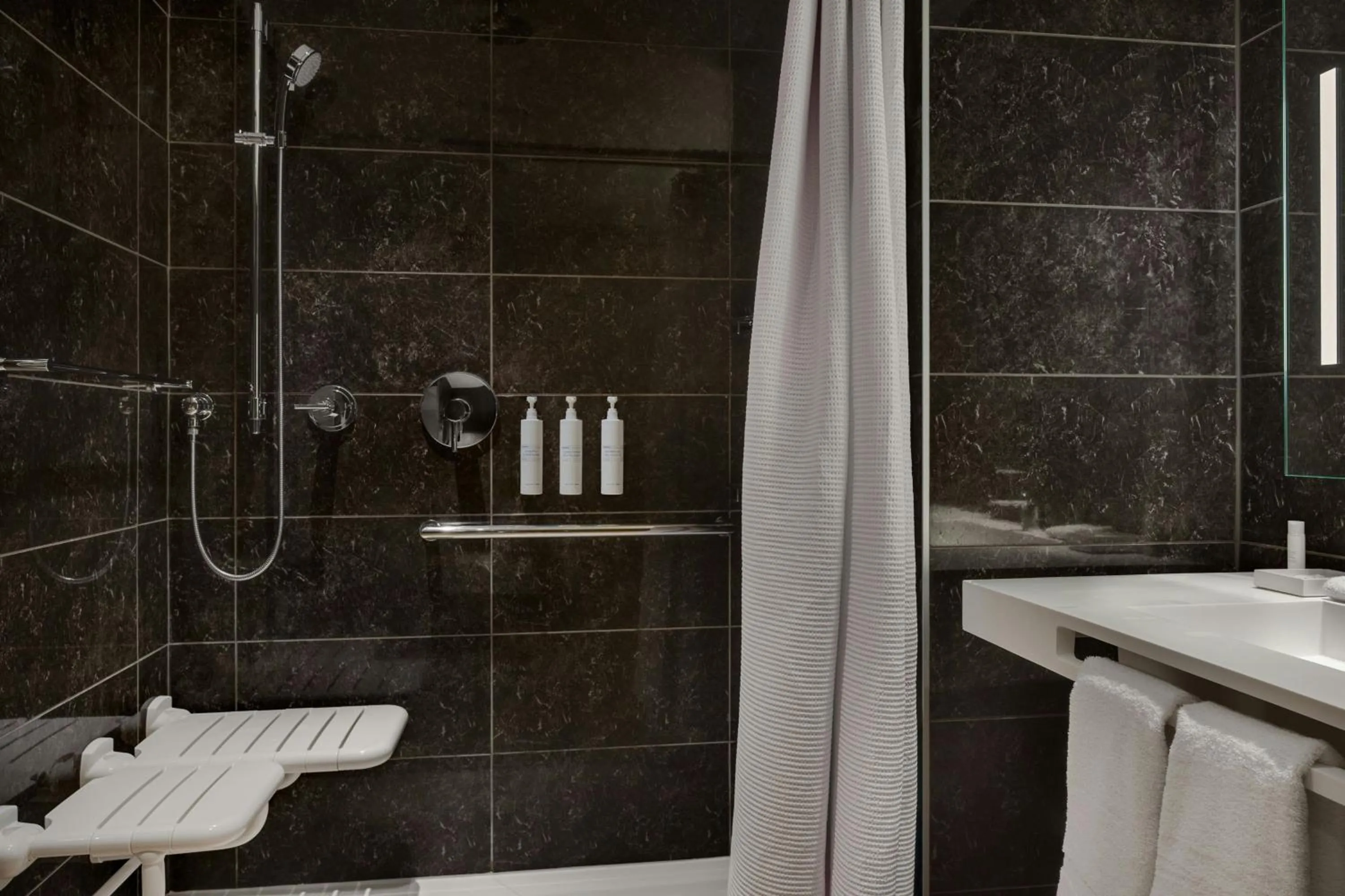 Bathroom in AC Hotel Cincinnati at Liberty Center