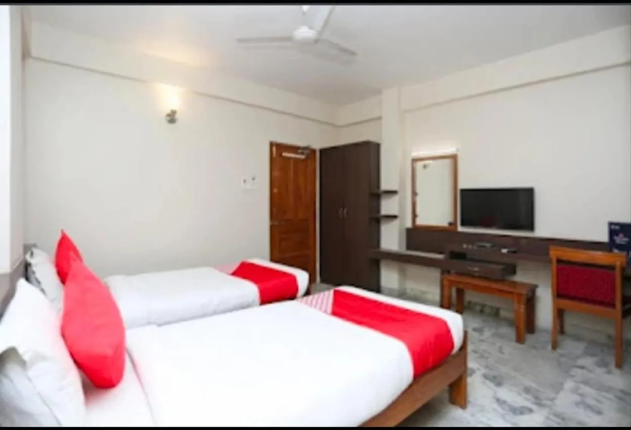 Bed in Hotel Vijay Palace