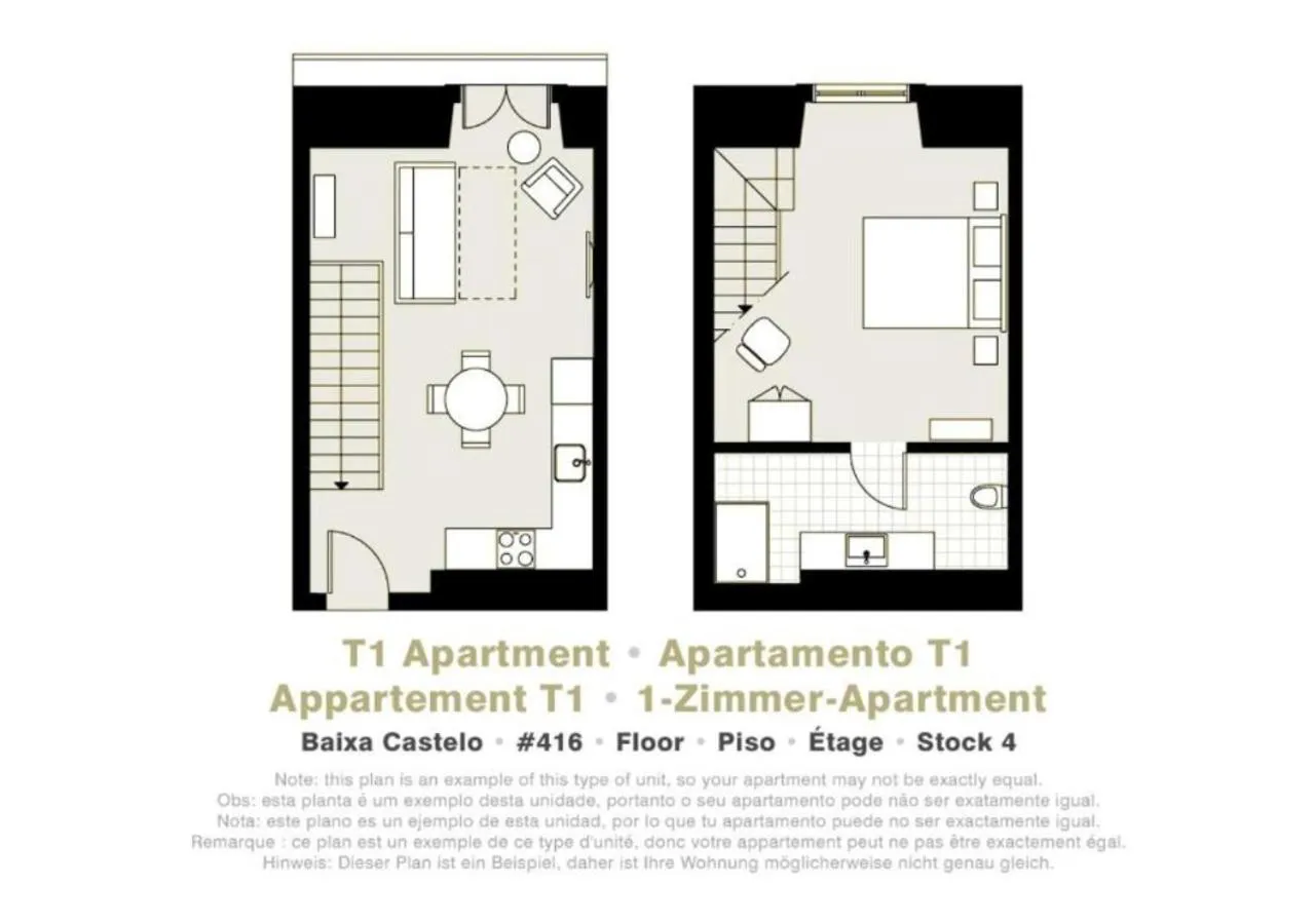 Floor plan in Lisbon Serviced Apartments - Baixa Castelo
