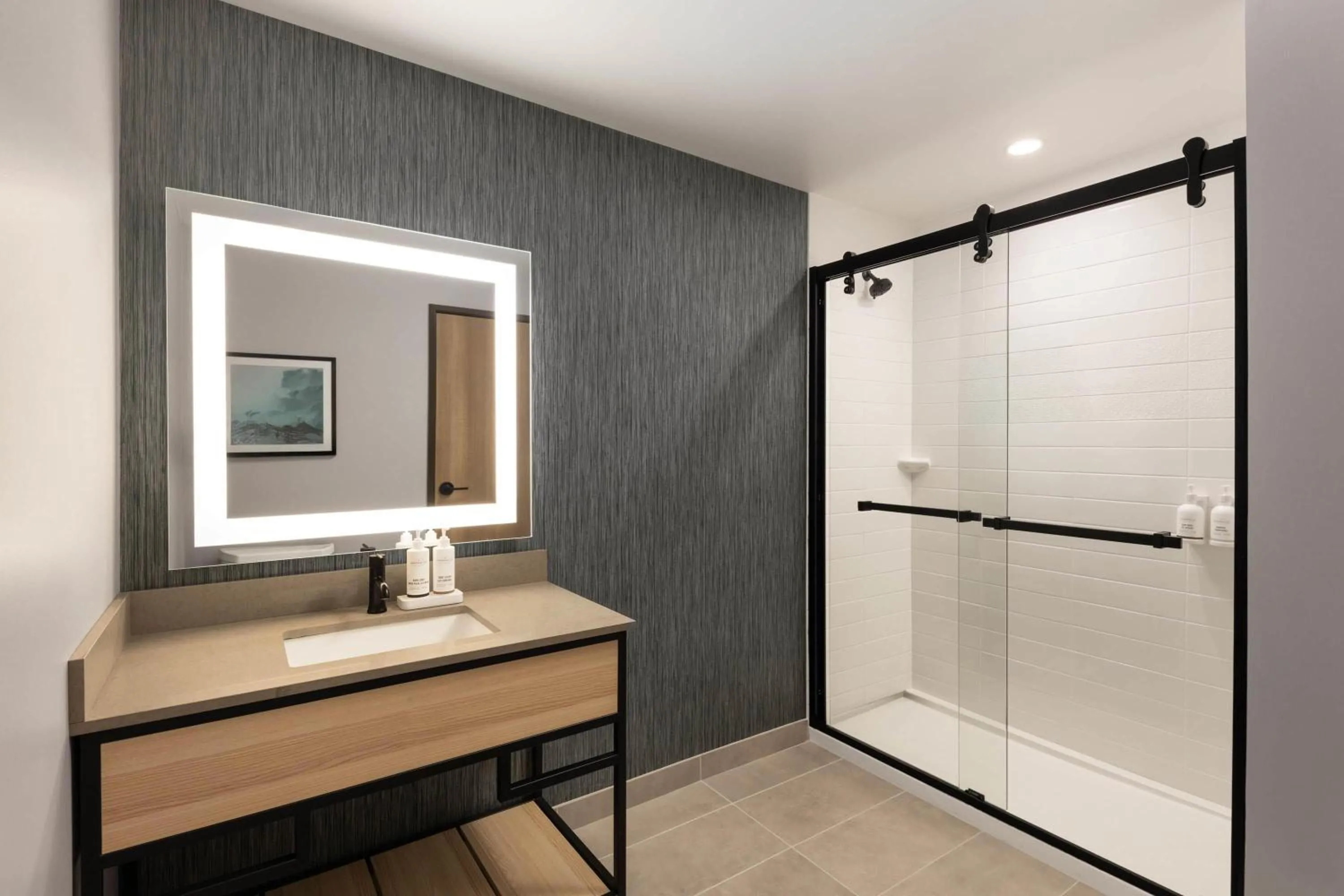 Bathroom in Hawthorn Extended Stay by Wyndham Leavenworth