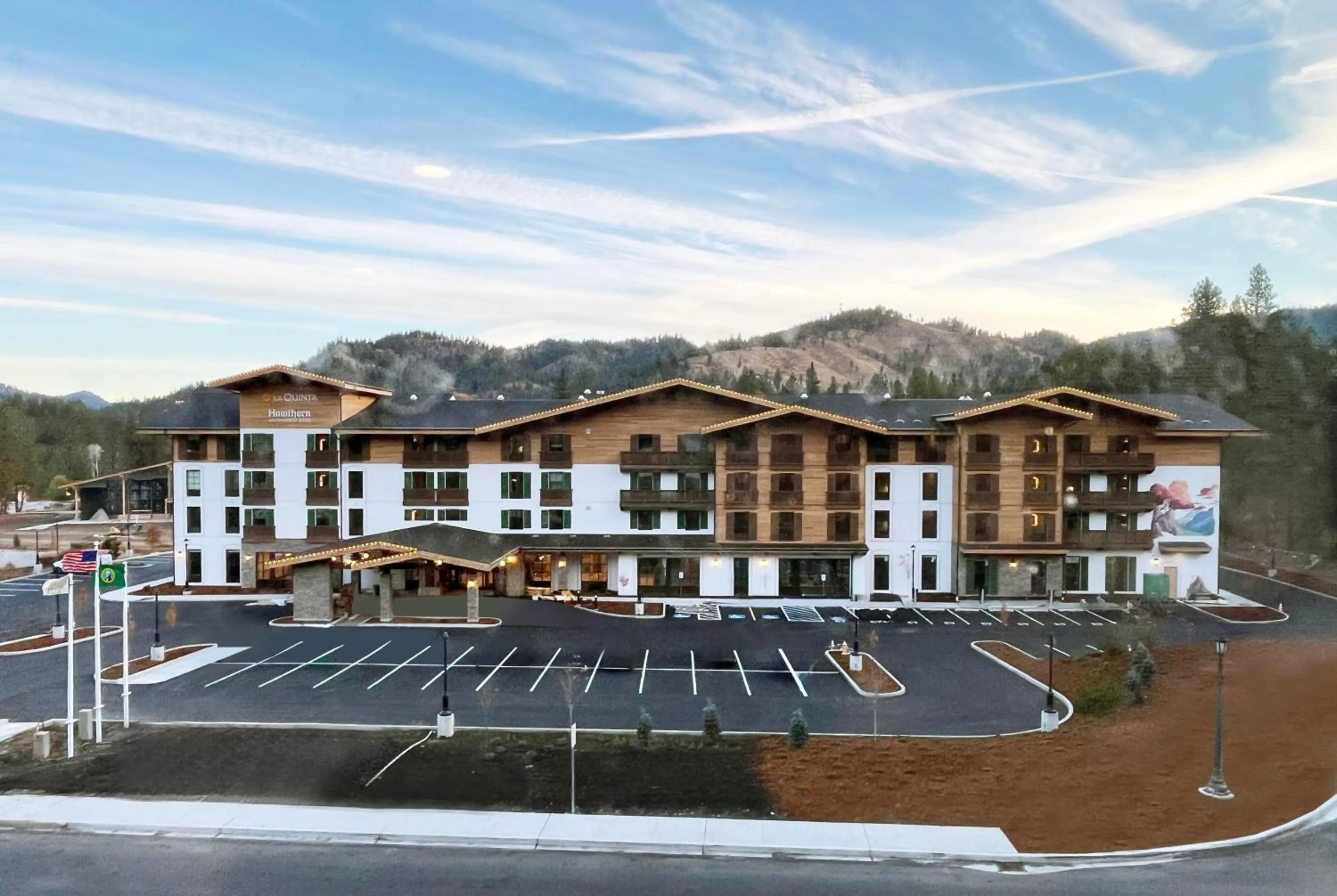 Property building in Hawthorn Extended Stay by Wyndham Leavenworth