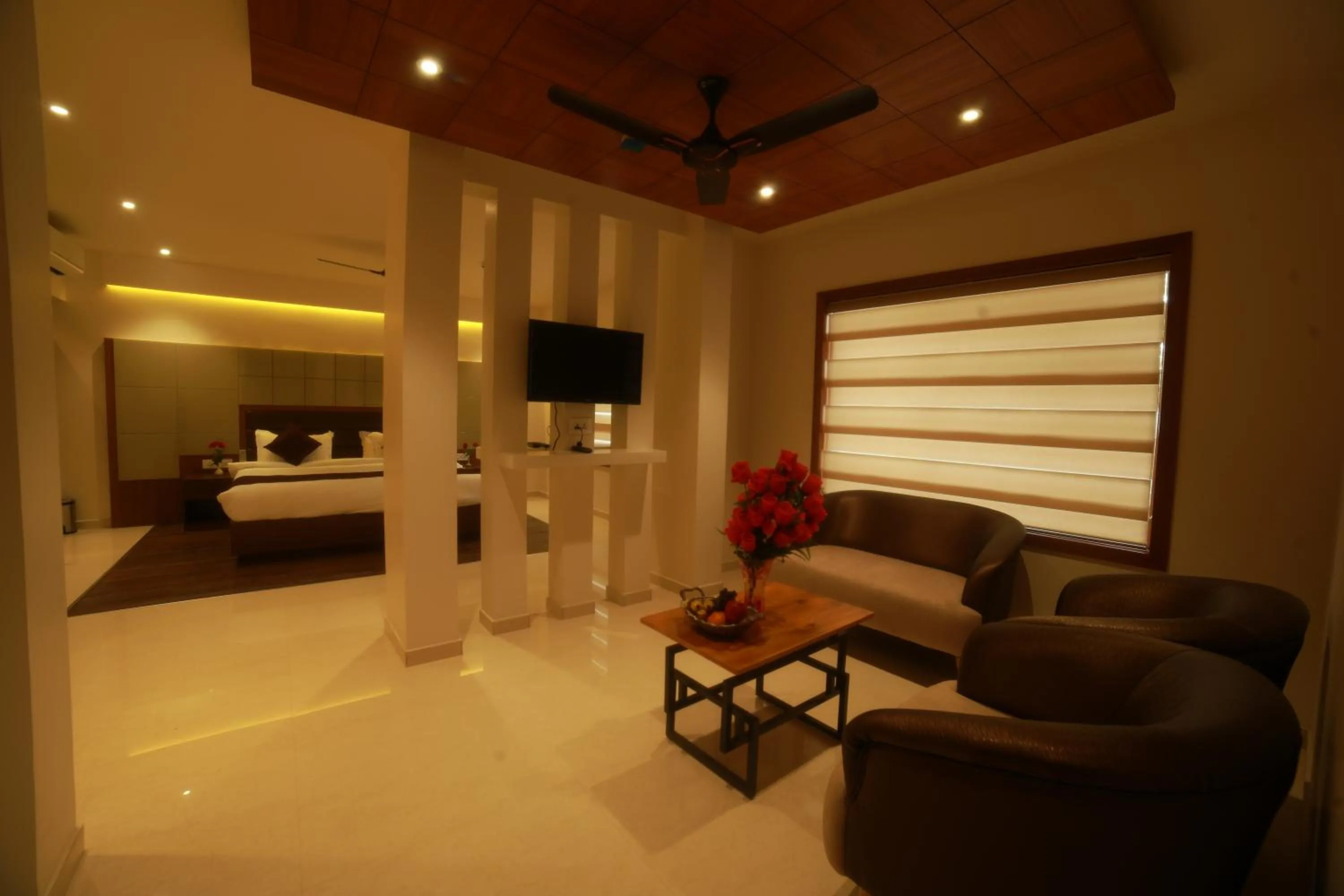 Seating area, Bed in Wild Saga