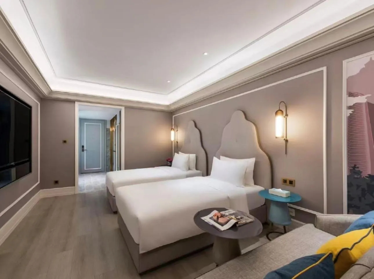 Seating area, Bed in Mercure Nanjing South Railway Station