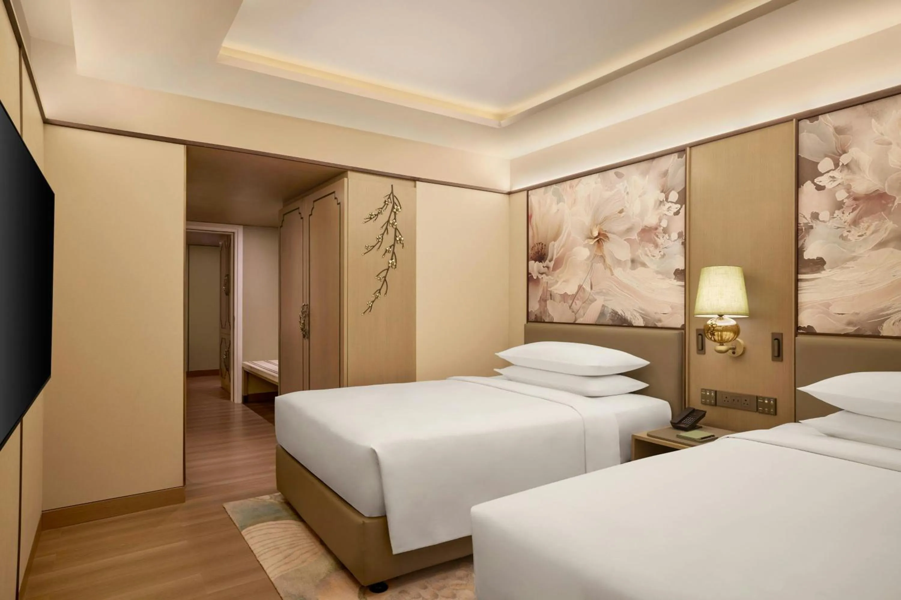 Executive Suite with One King Bed and One Twin Bed -  Happy Hours between 5PM – 7PM at Pool Bar, Shuttle Service to Anjuna Beach once per day (Timings to be checked at Hotel) & Free access to Digital Gaming Zone Area in Renaissance Goa Hotel