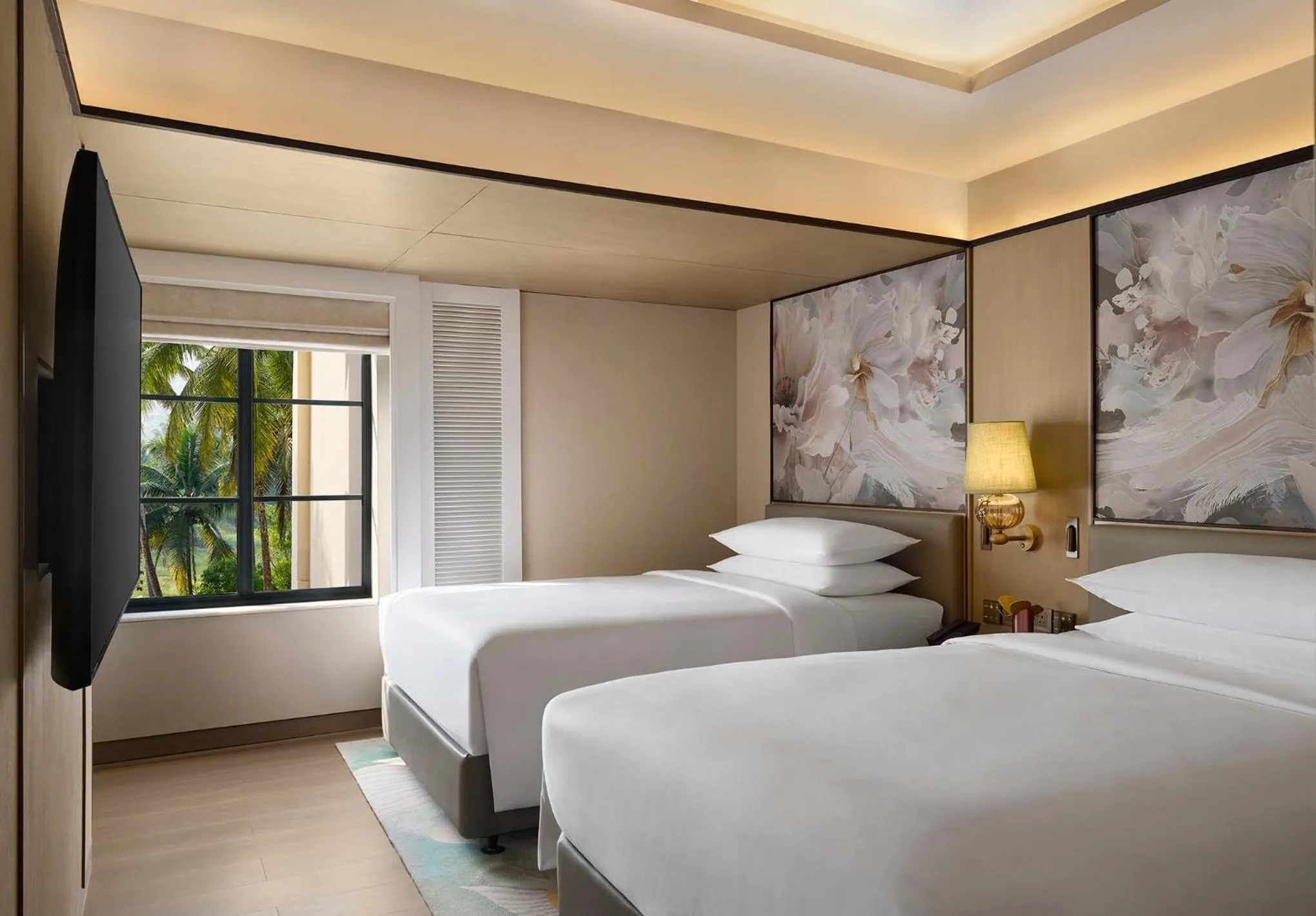 Family Suite with One King Bed and One Twin Bed -  Happy Hours between 5PM – 7PM at Pool Bar, Shuttle Service to Anjuna Beach once per day (Timings to be checked at Hotel) & Free access to Digital Gaming Zone Area in Renaissance Goa Hotel