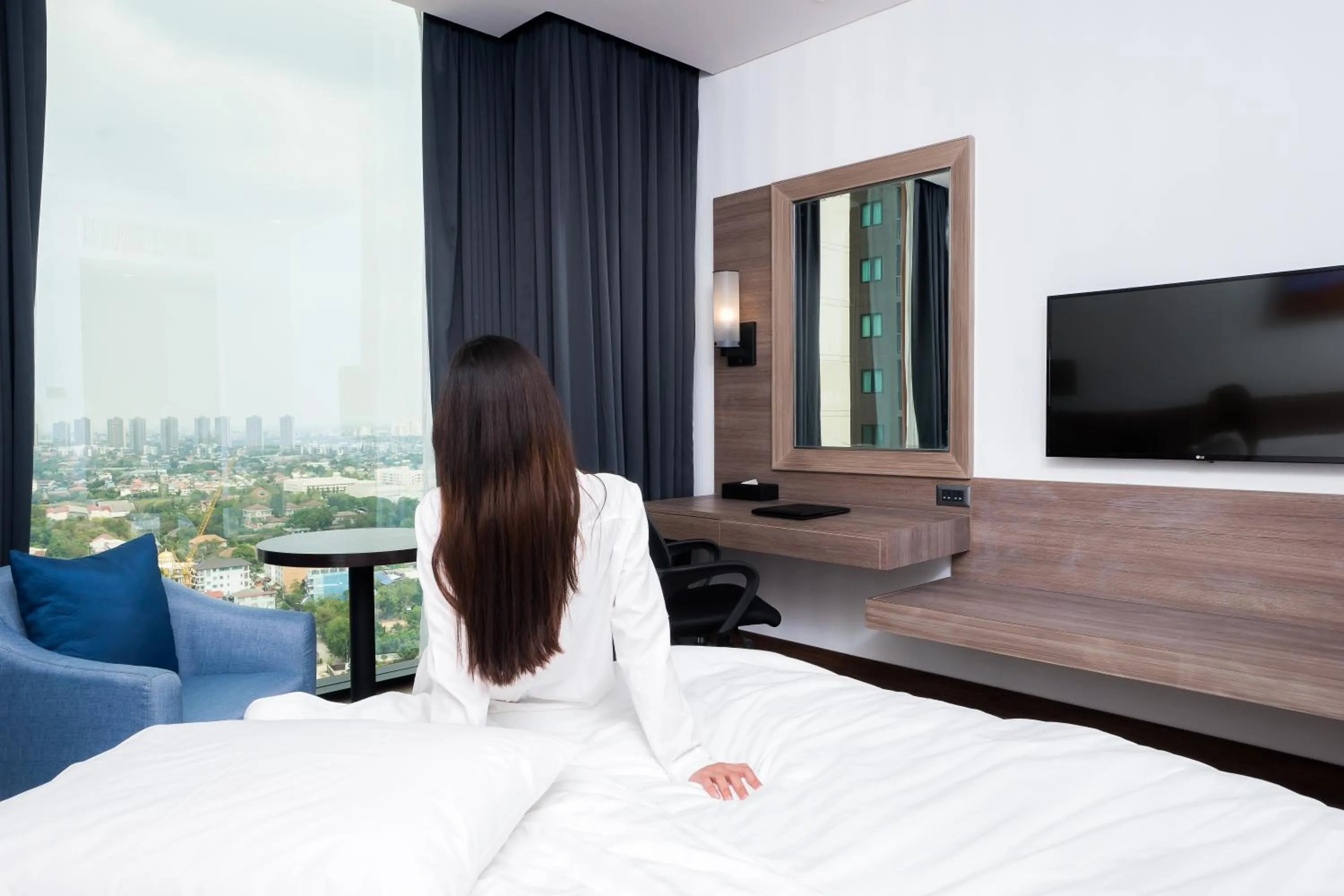 City view, Bed in Best Western Plus Wanda Grand Hotel
