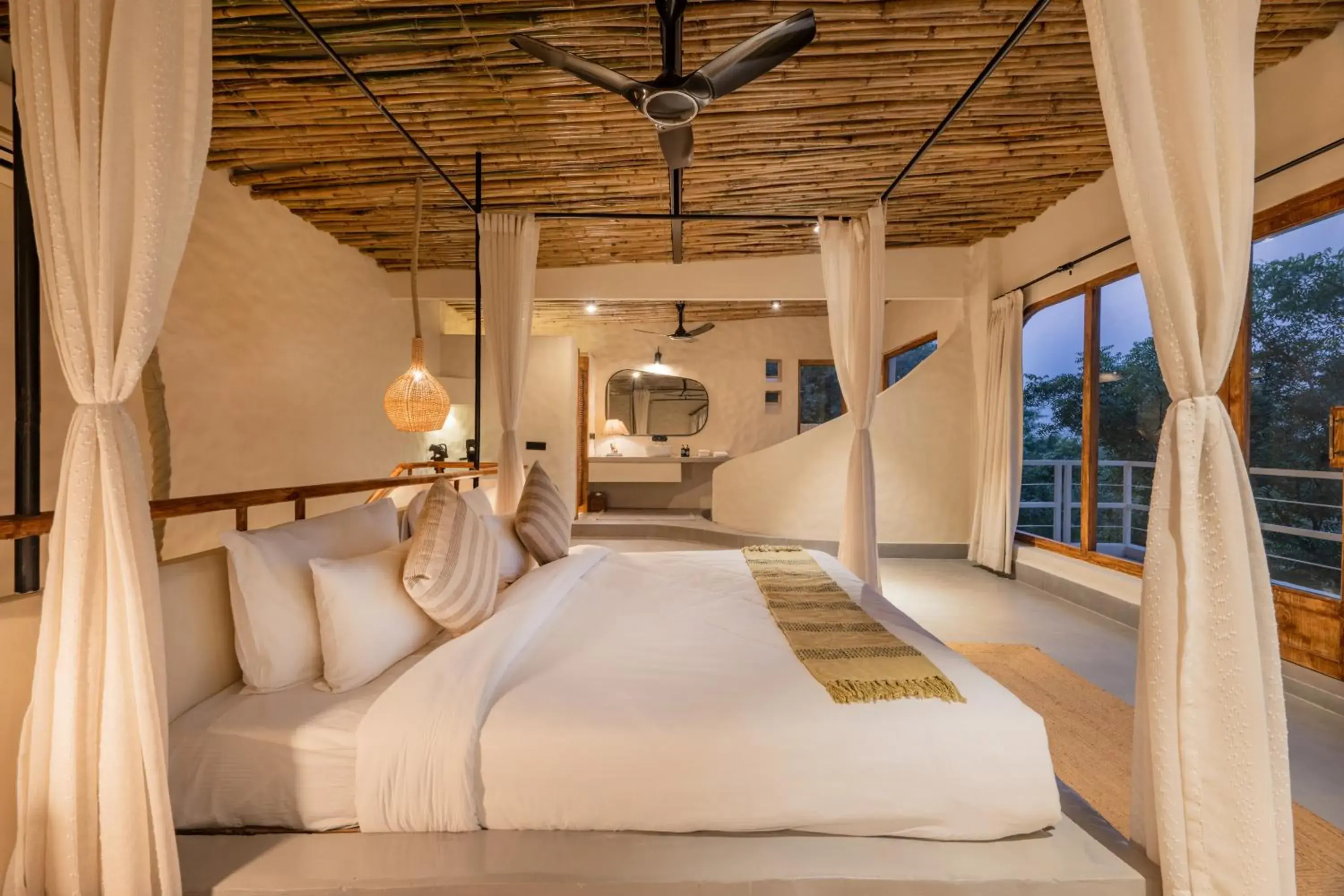 Bed in Utsav Camp Sariska Bed in Utsav Camp Sariska