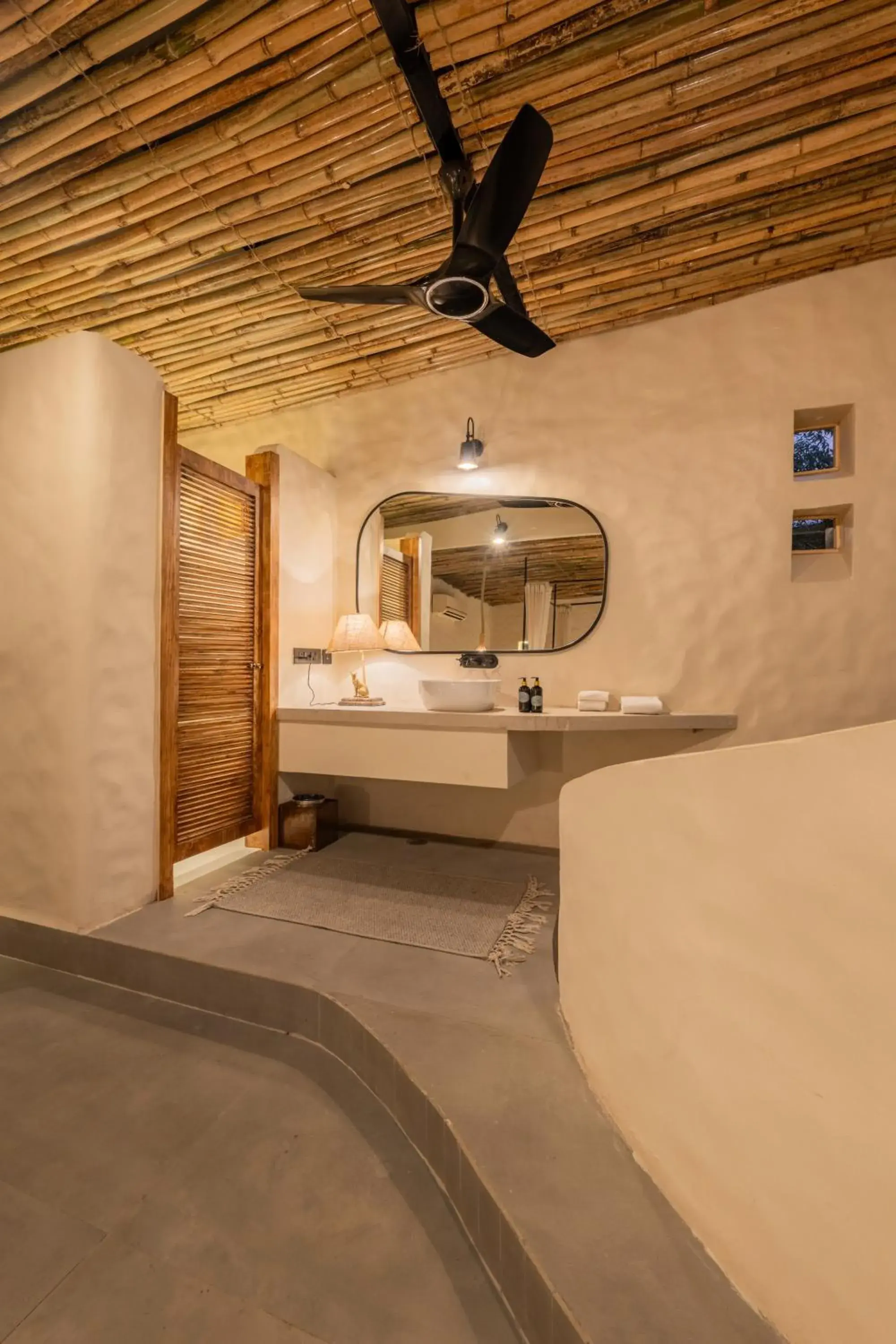 Bathroom in Utsav Camp Sariska Bathroom in Utsav Camp Sariska