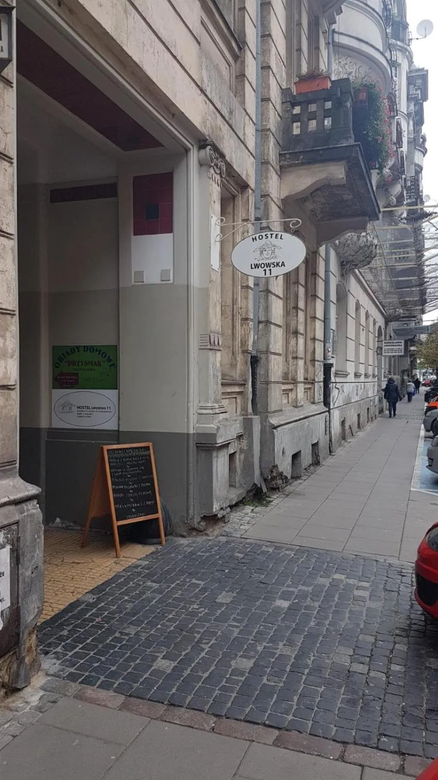 Facade/entrance in Hostel Lwowska 11