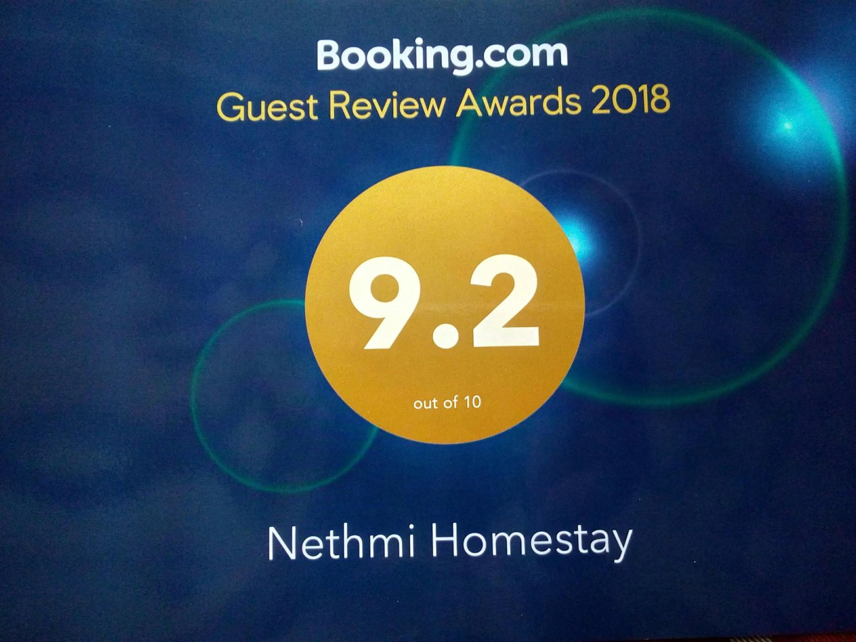 Certificate/Award in Nethmi Homestay & family Restaurant