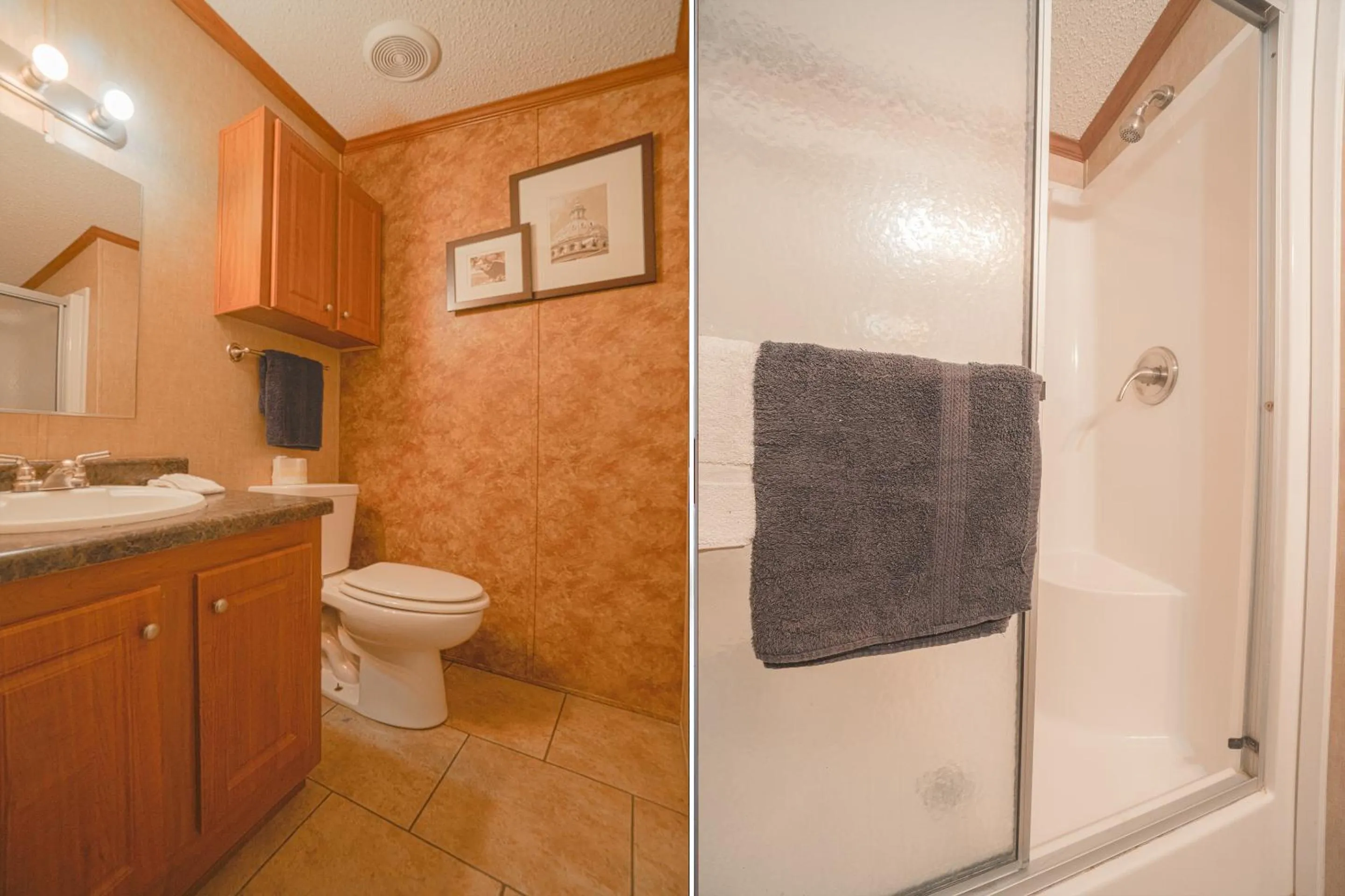 Bathroom in Grand Eagle Ford Lodge & RV Park