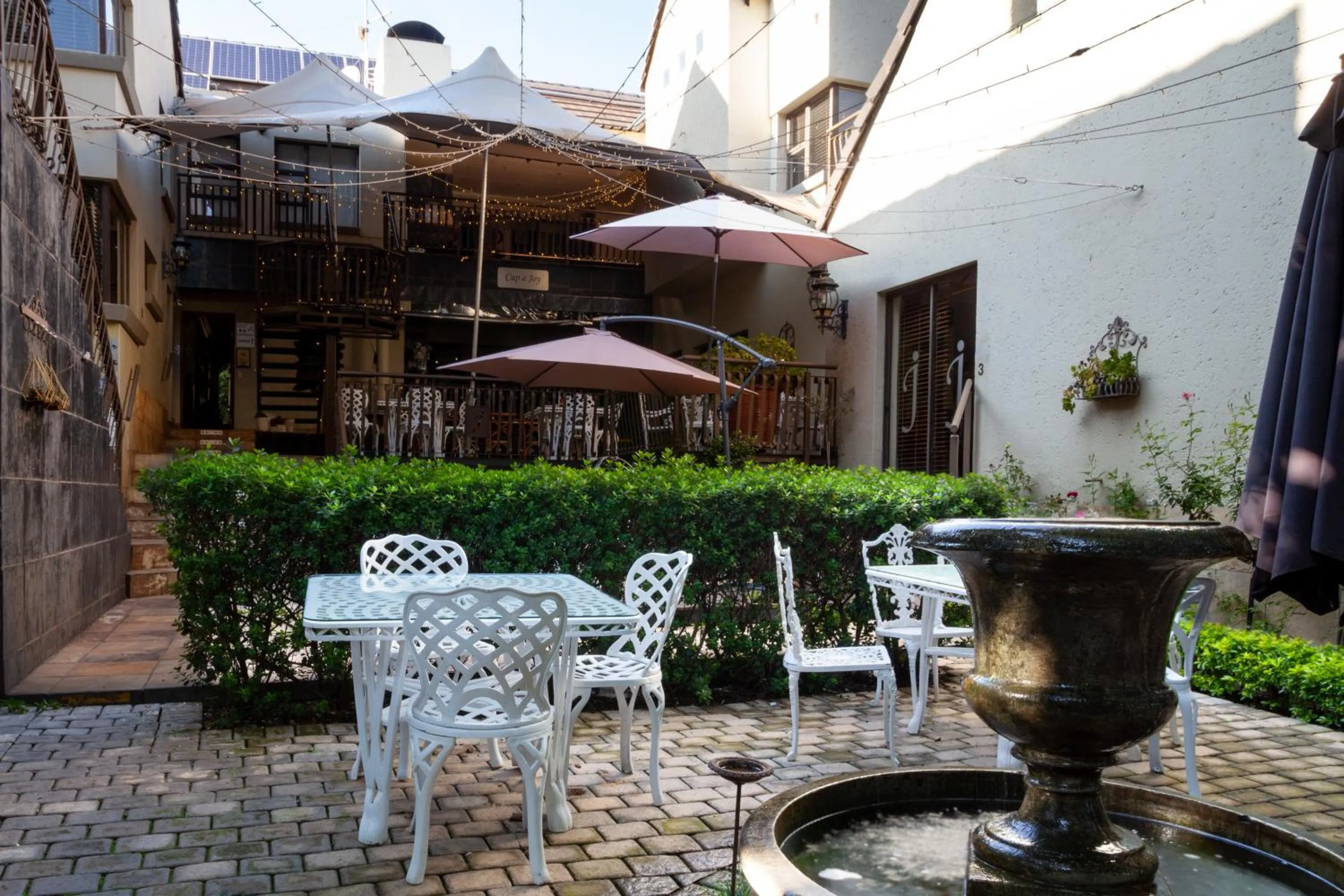Patio in InnJoy Boutique Hotel