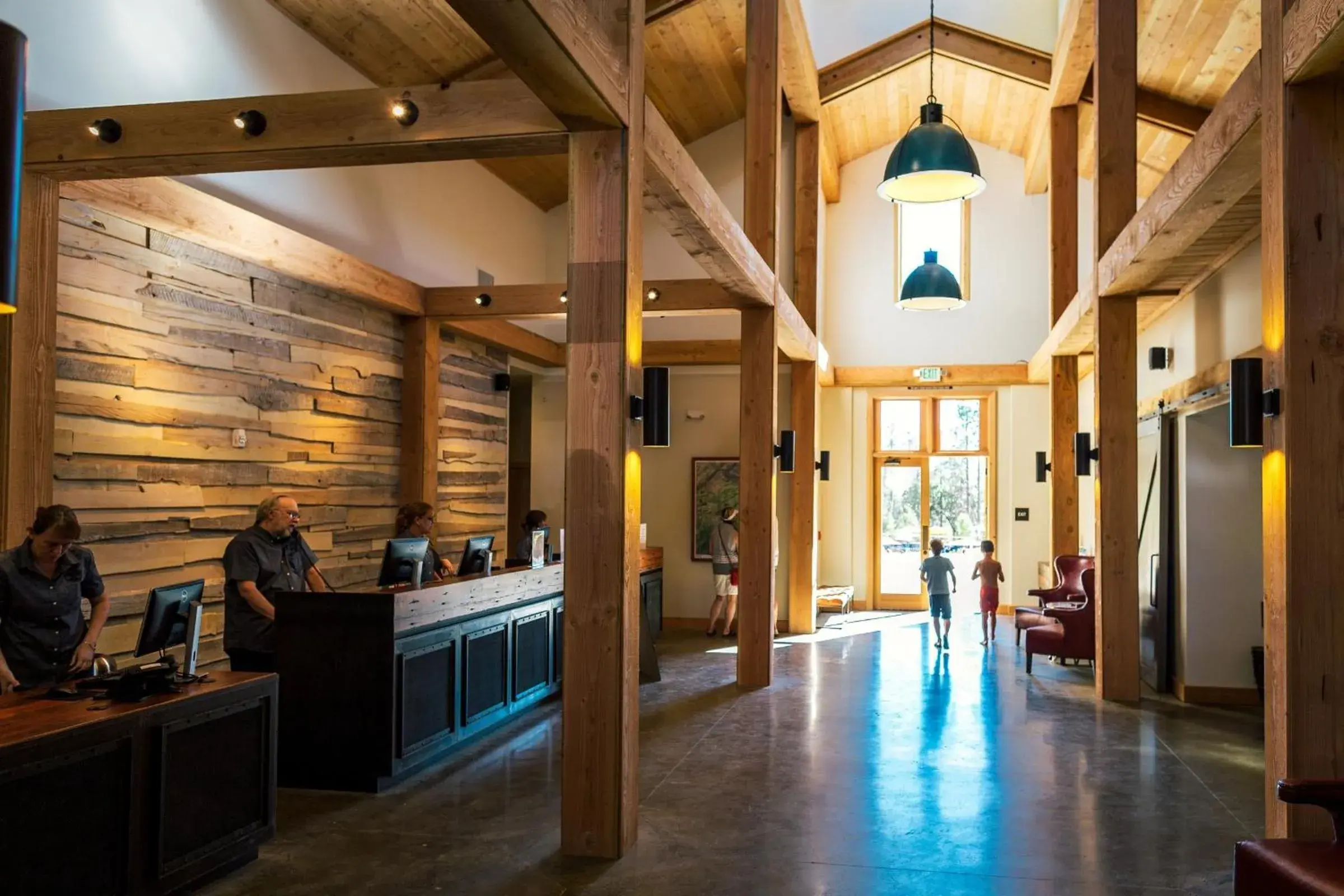 Lobby or reception in Rush Creek Lodge at Yosemite Lobby or reception in Rush Creek Lodge at Yosemite