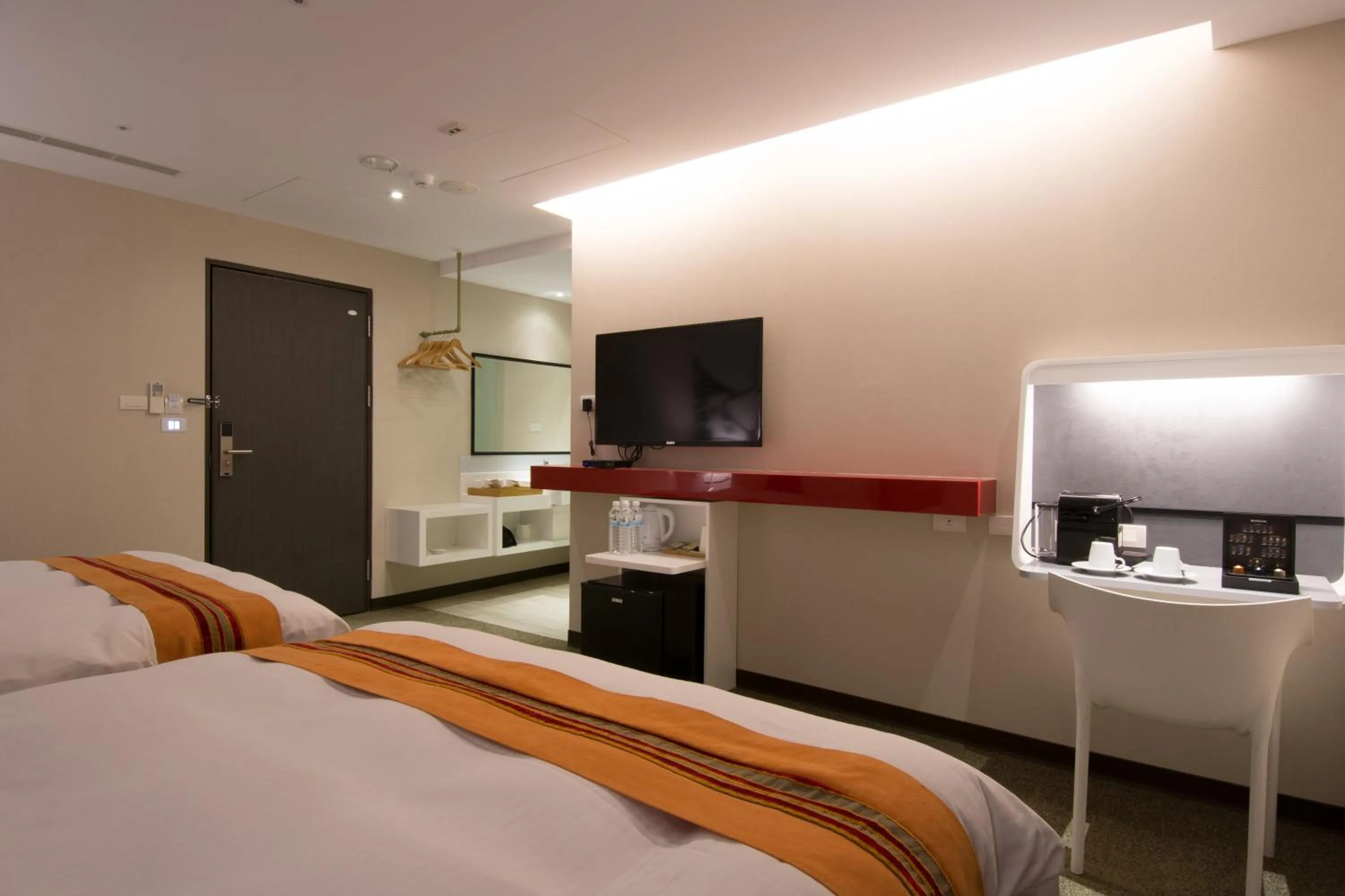 Decorative detail, Bed in Travel Art Inn