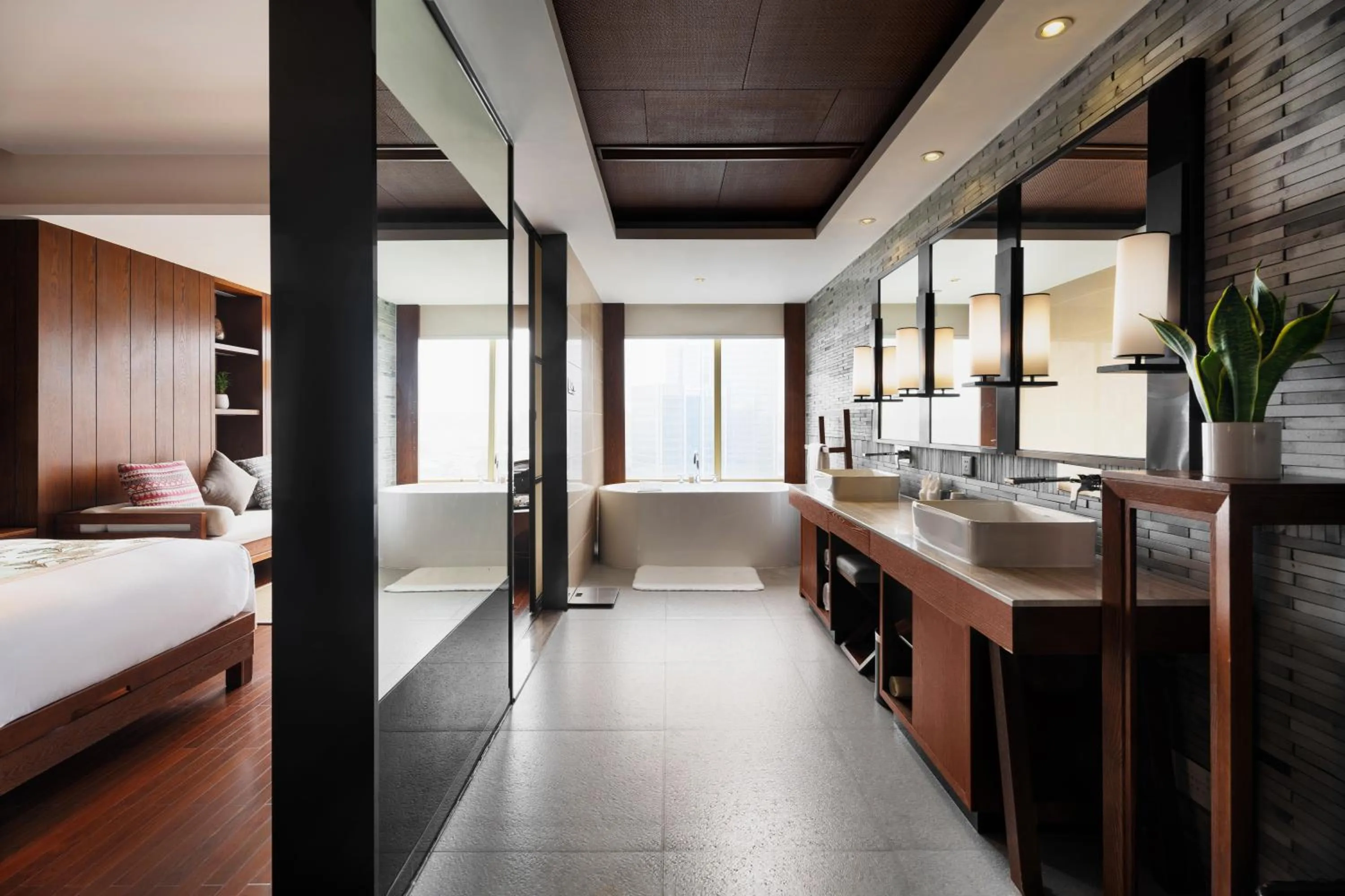 Bath, Bed in SSAW Boutique Hotel Hangzhou Wildwind