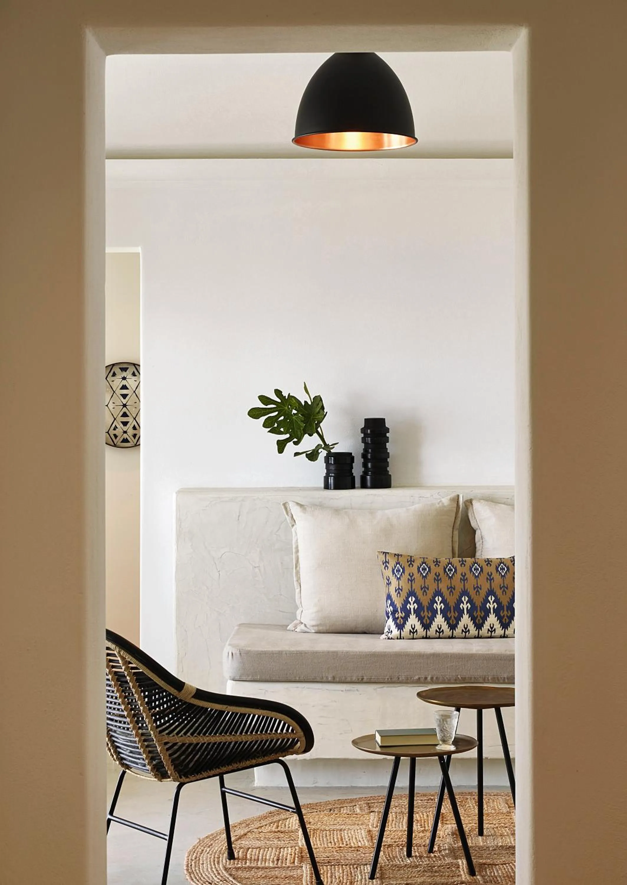 Living room in Santo Pure Oia Suites & Villas