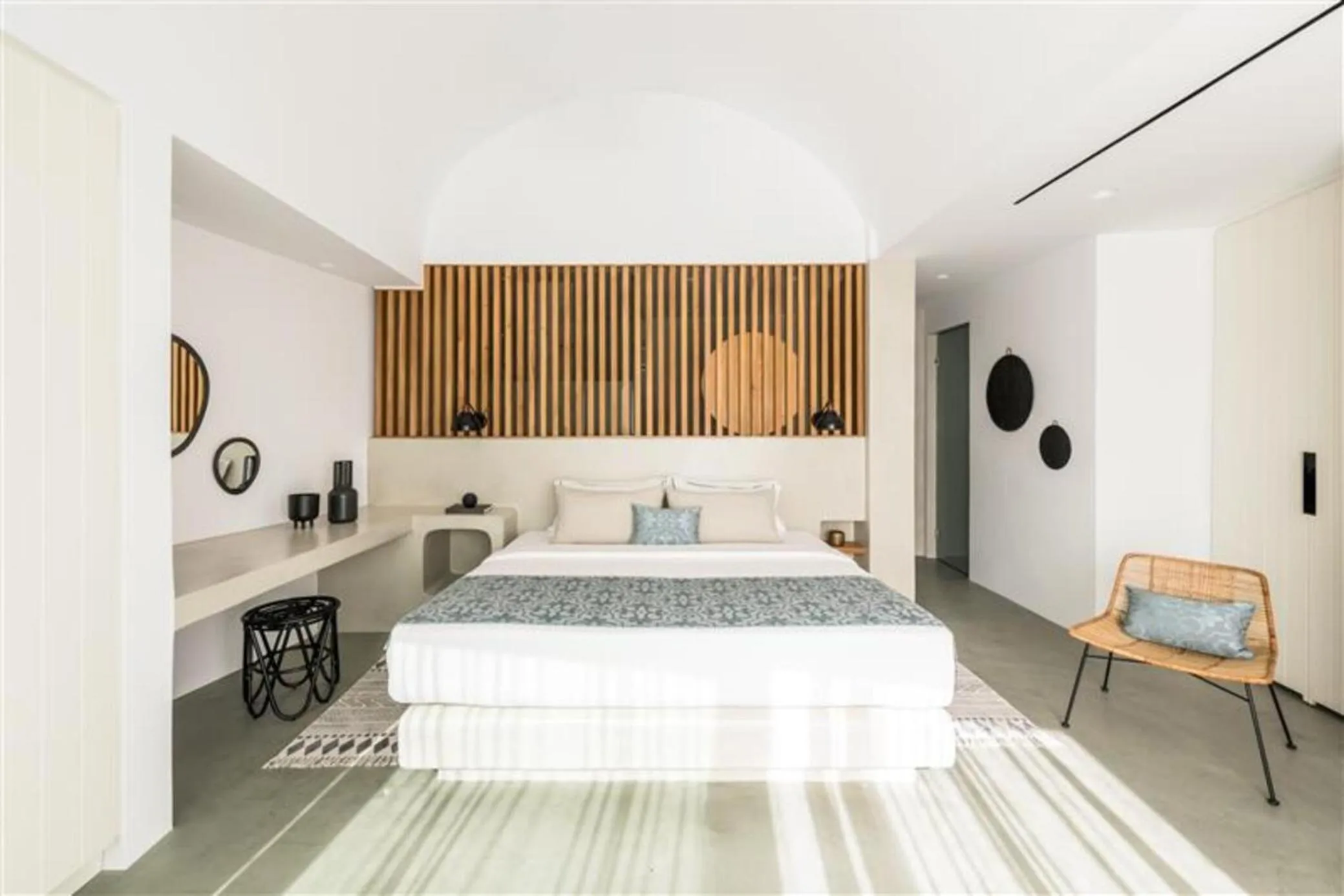 Bedroom, Bed in Santo Pure Oia Suites & Villas