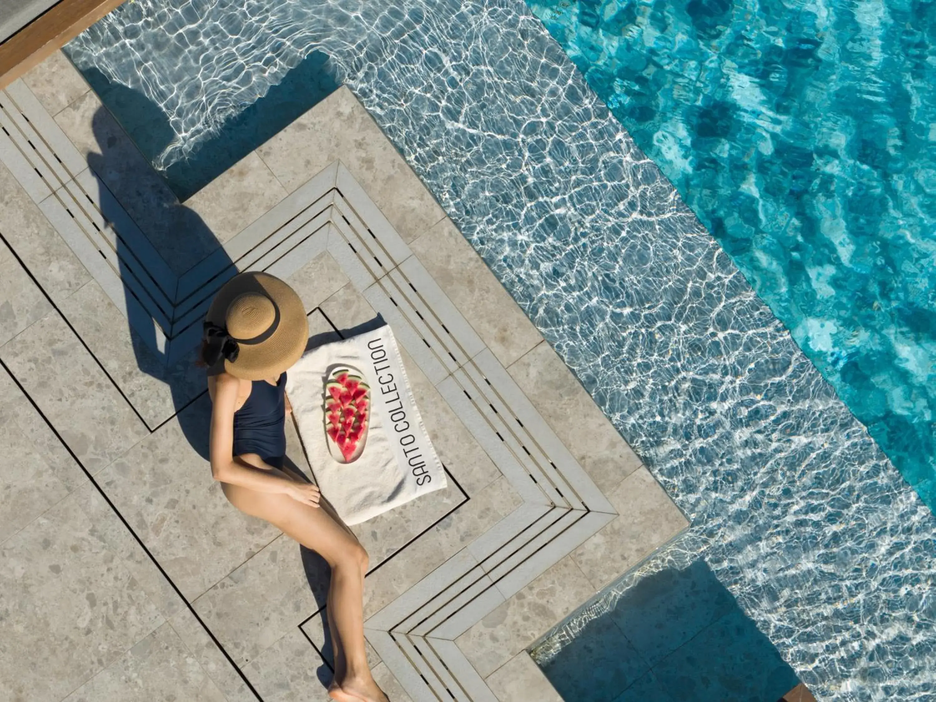 Swimming pool in Santo Pure Oia Suites & Villas Swimming pool in Santo Pure Oia Suites & Villas