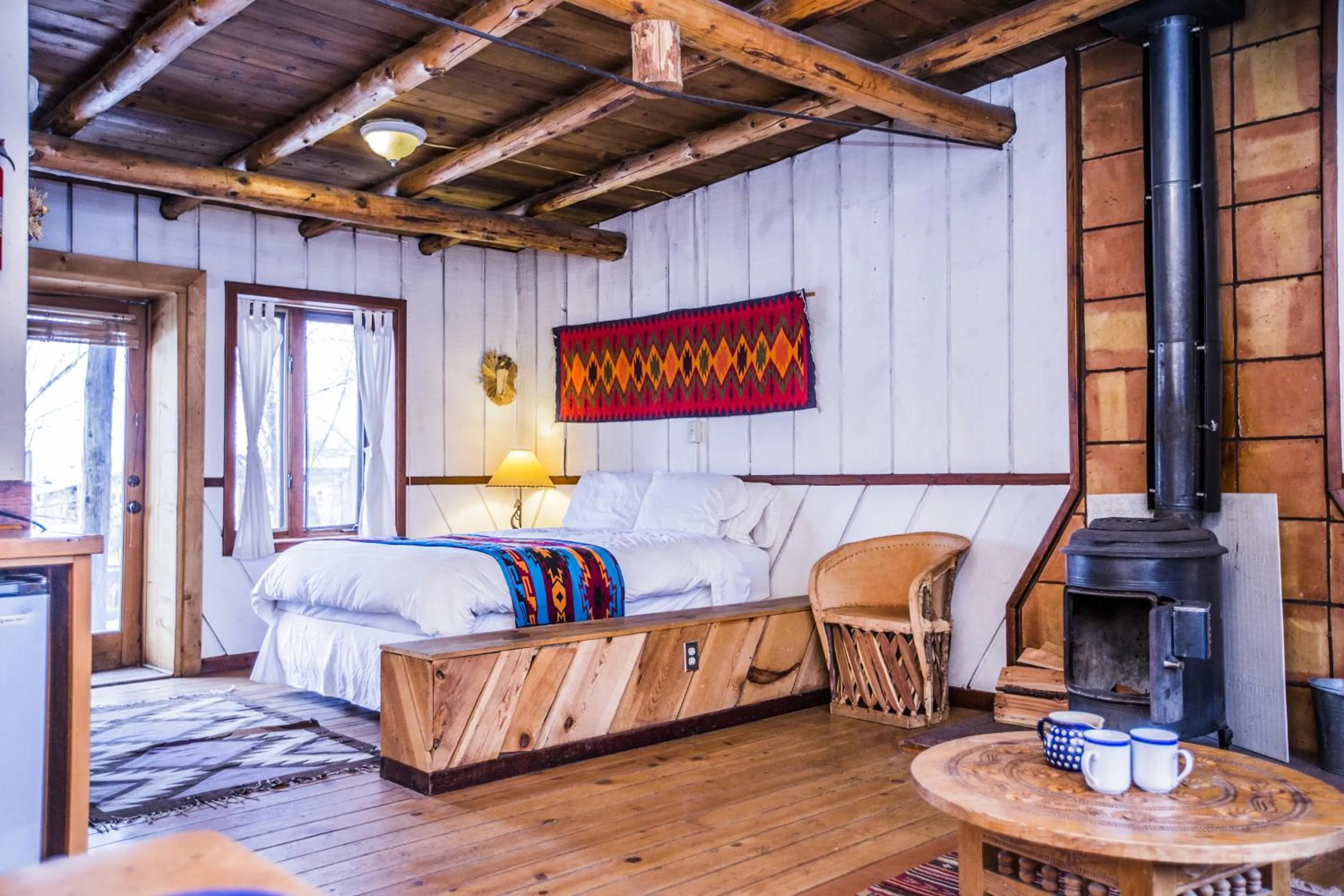 Bed in Taos Goji Farm & Eco-Lodge Retreat