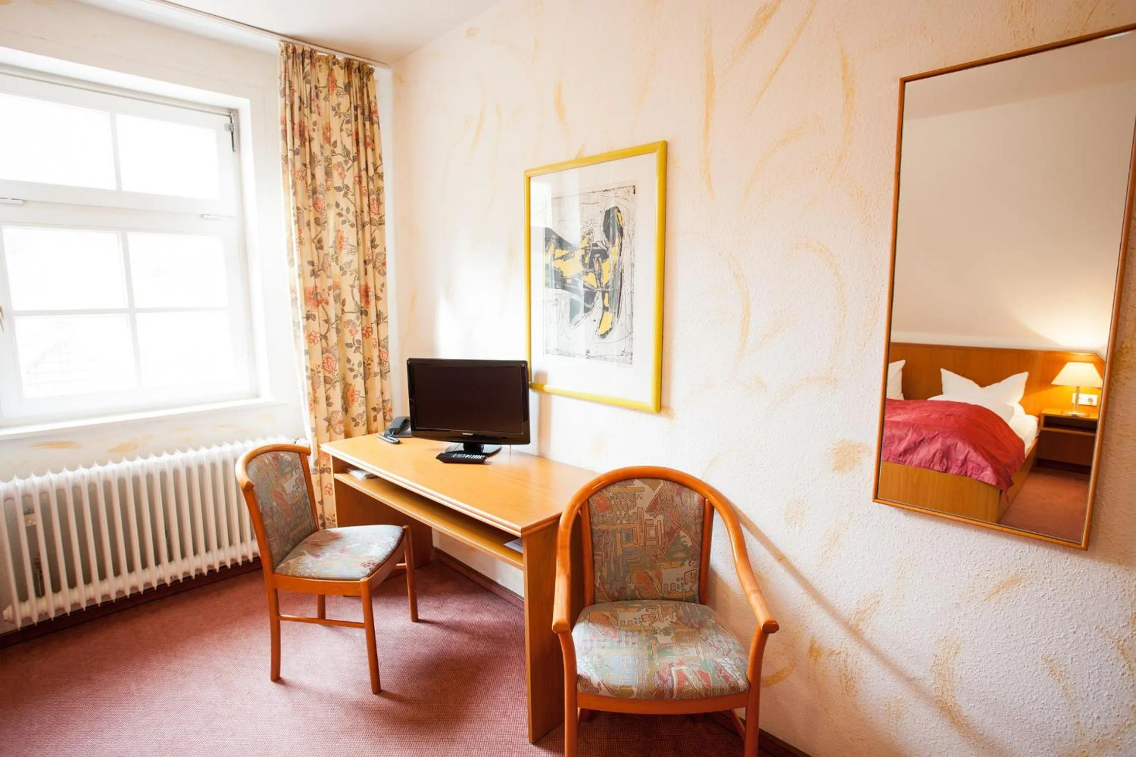 Decorative detail, Bed in Hotel Alter Wolf