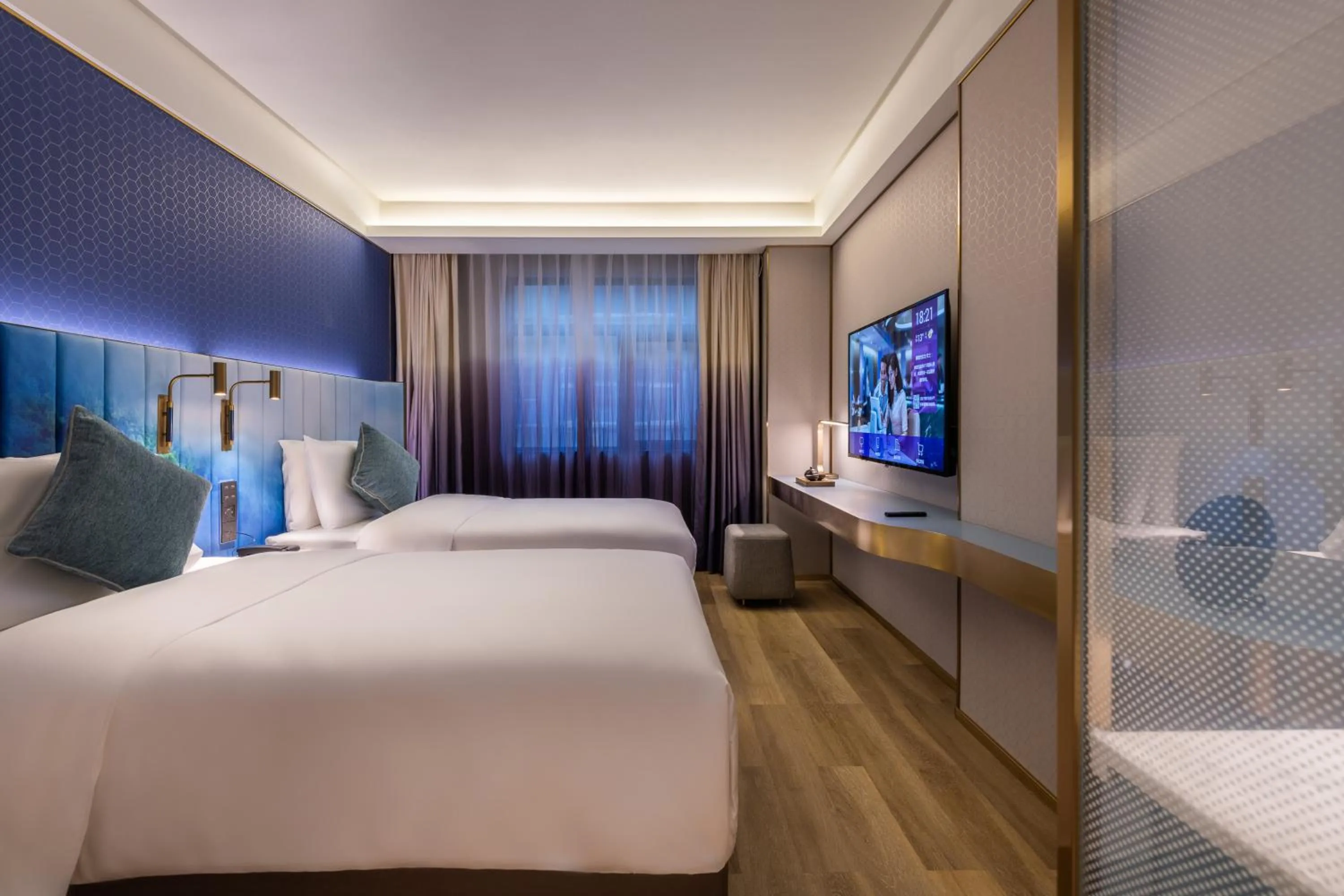 Bed in Manxin Hotel, Xi'an Bell Tower Muslim Quarter