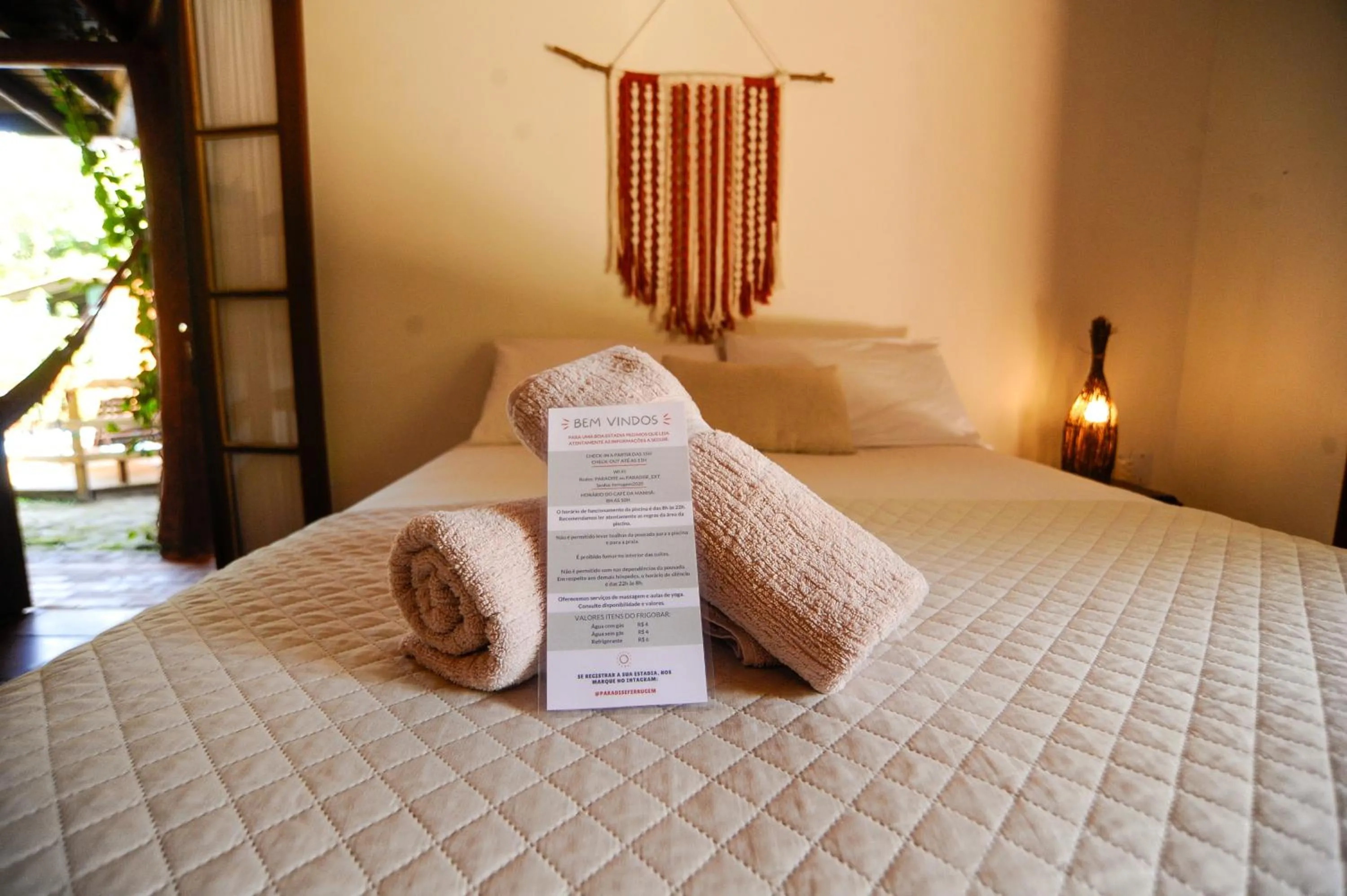 Bed in Pousada Paradise Ferrugem