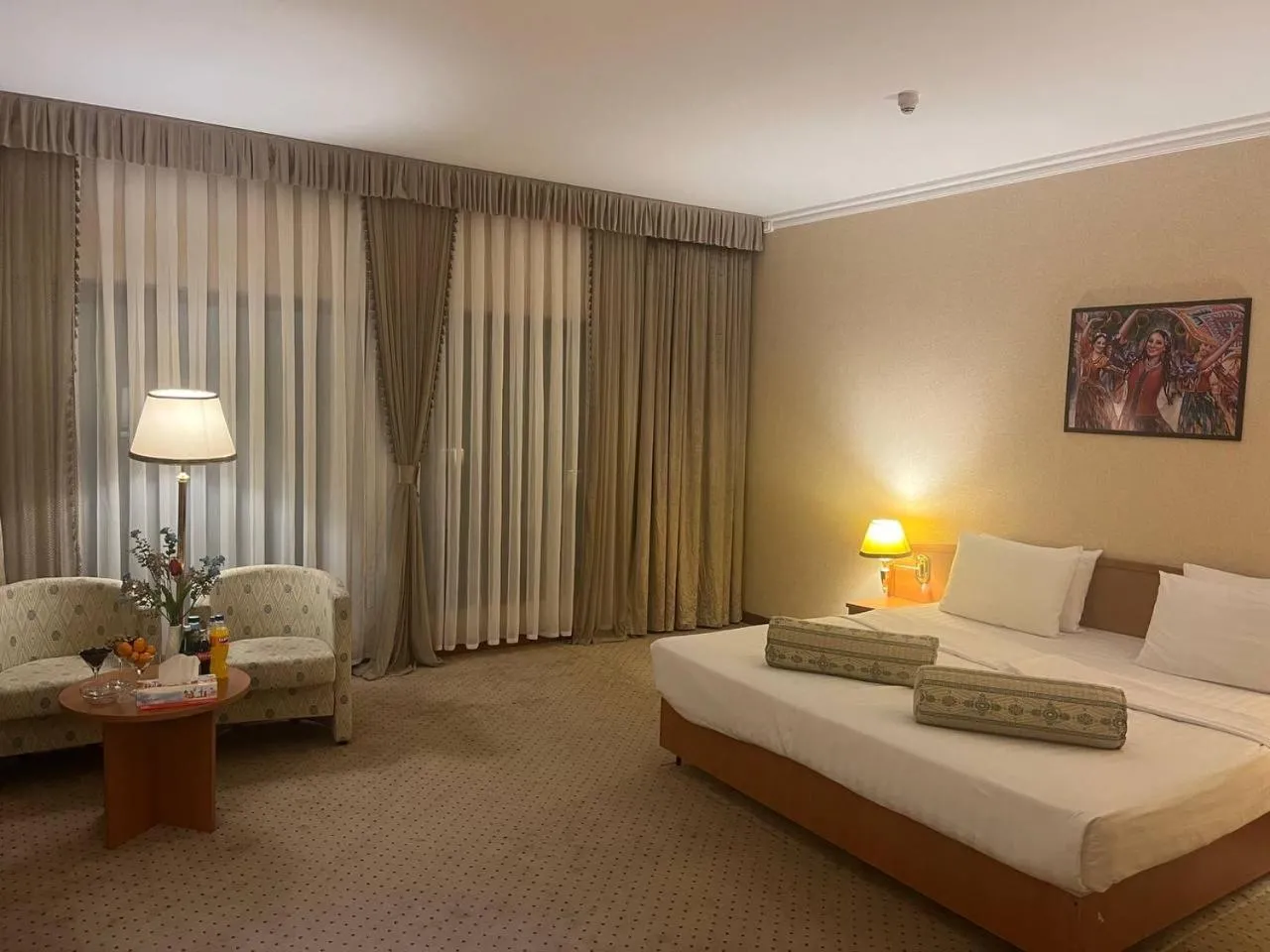 Bed in Khorezm Palace Hotel