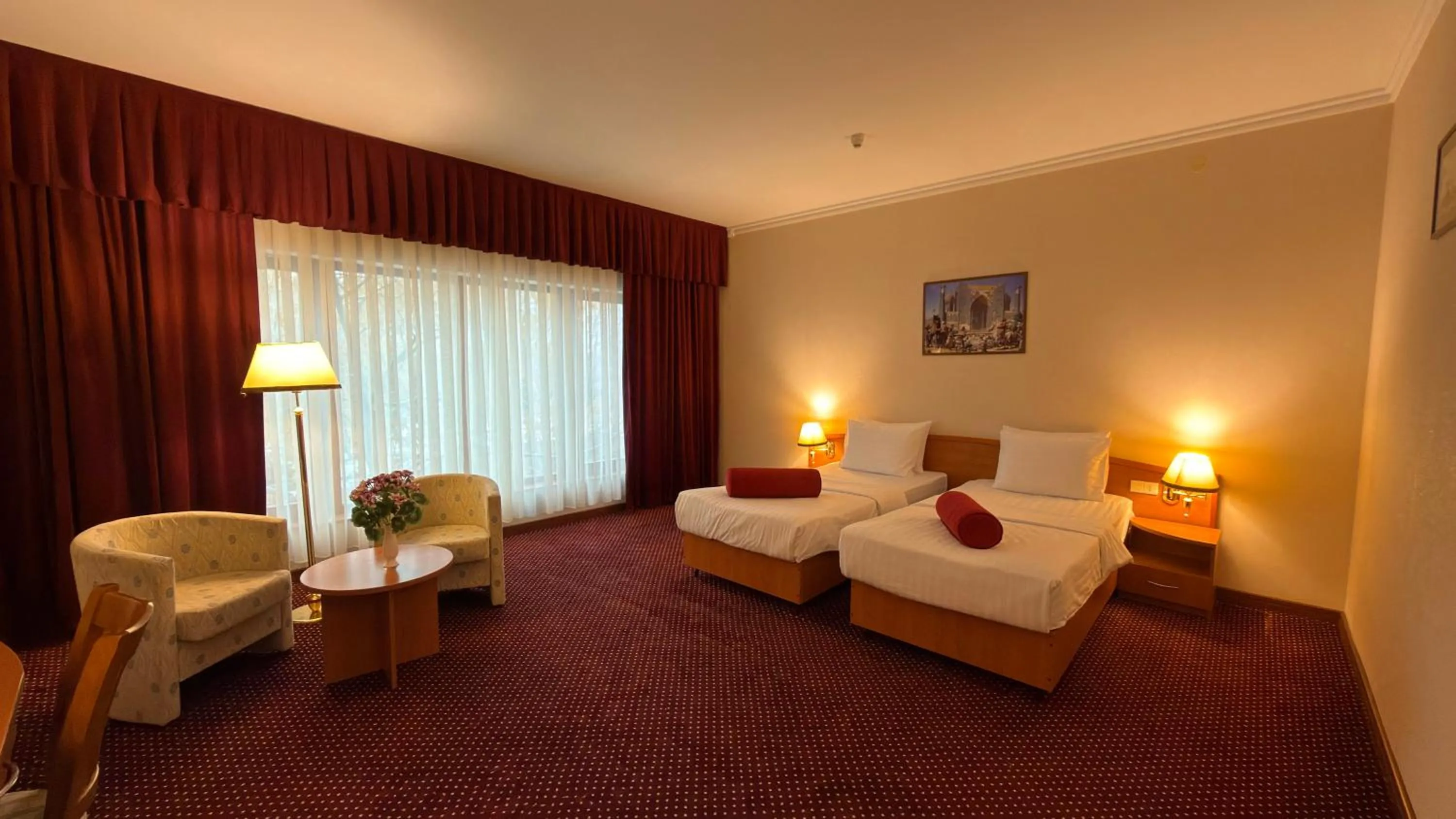 Bed in Khorezm Palace Hotel