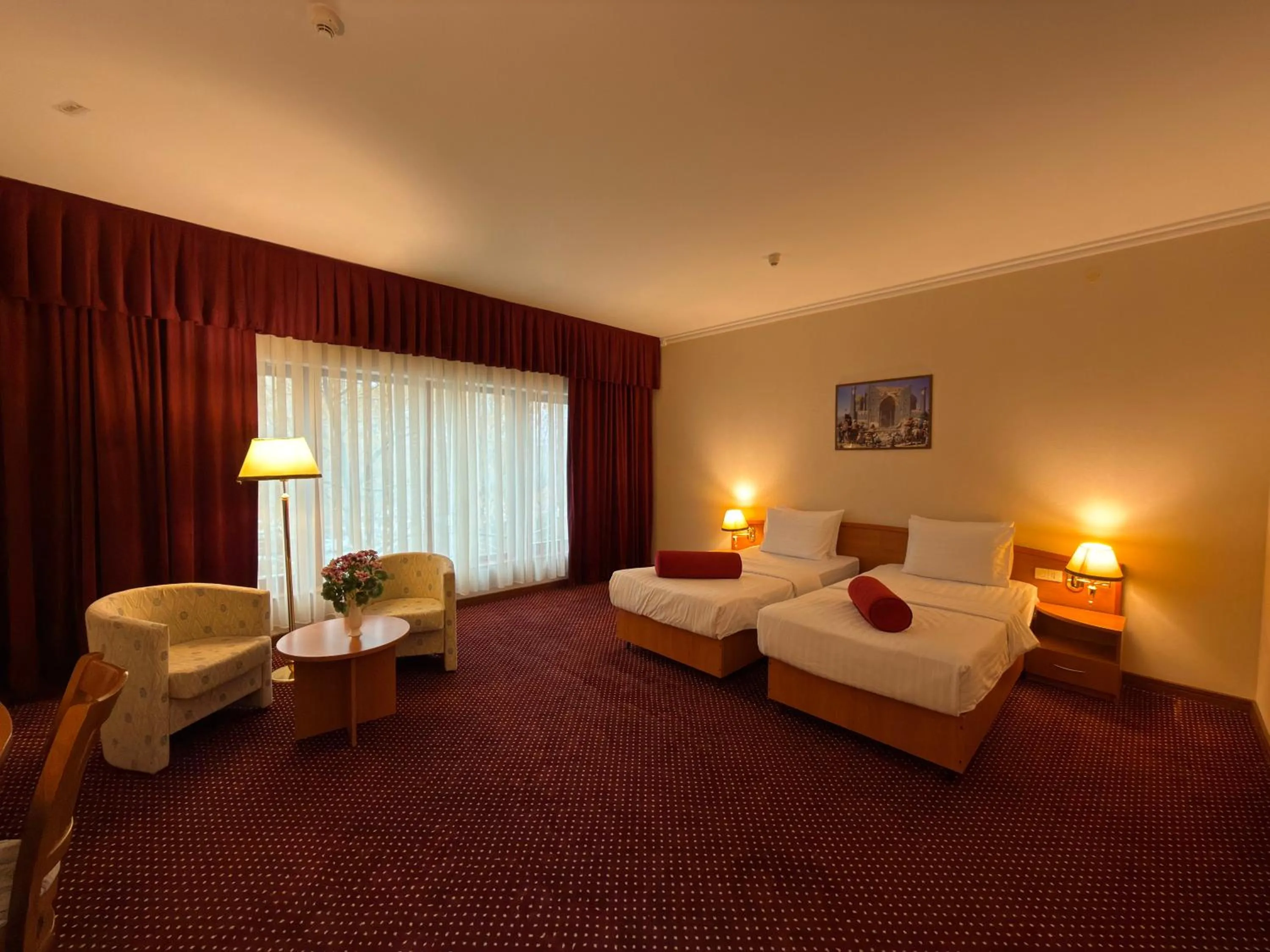 Bed in Khorezm Palace Hotel