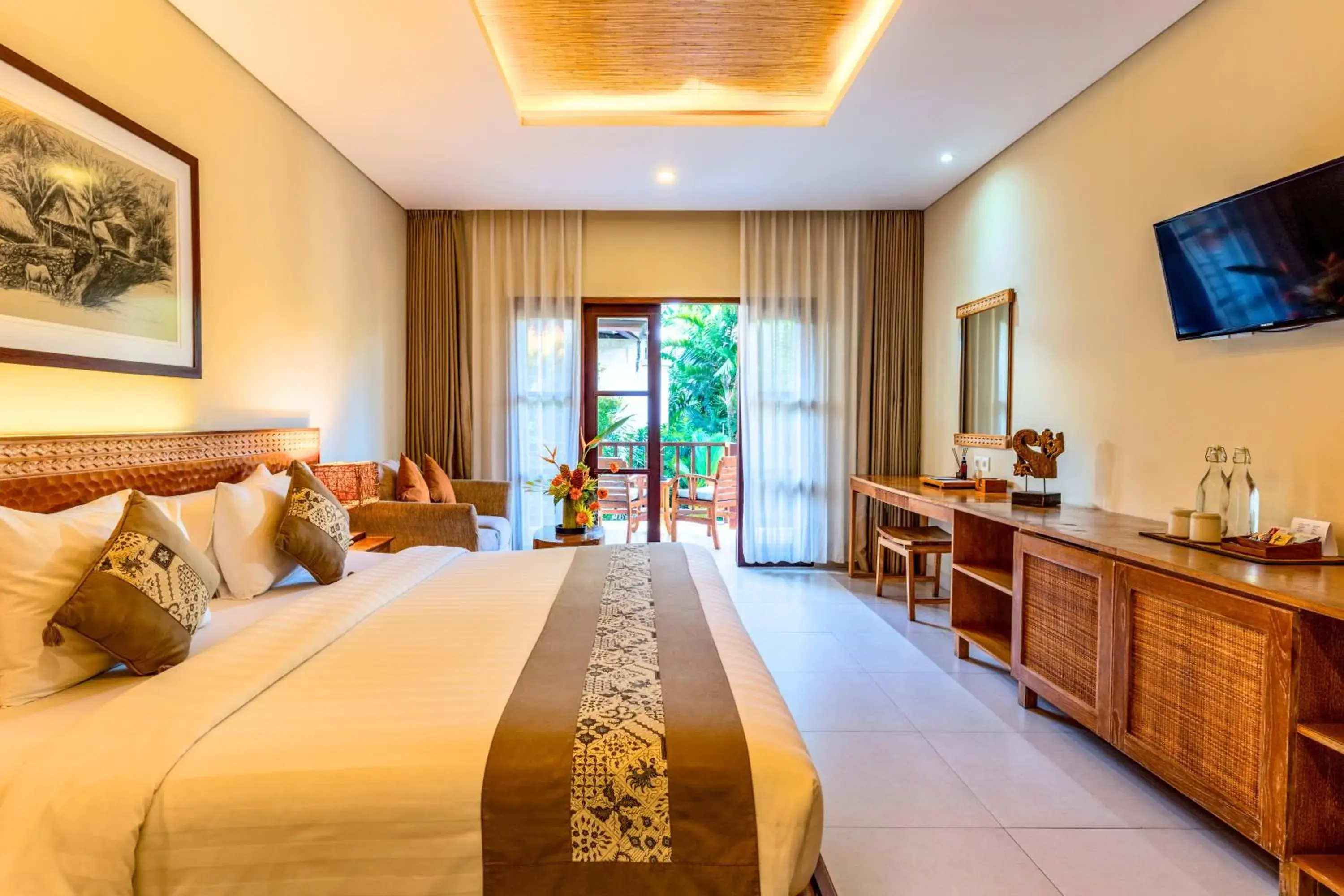 Bed in Radha Phala Resort & Spa Bed in Radha Phala Resort & Spa