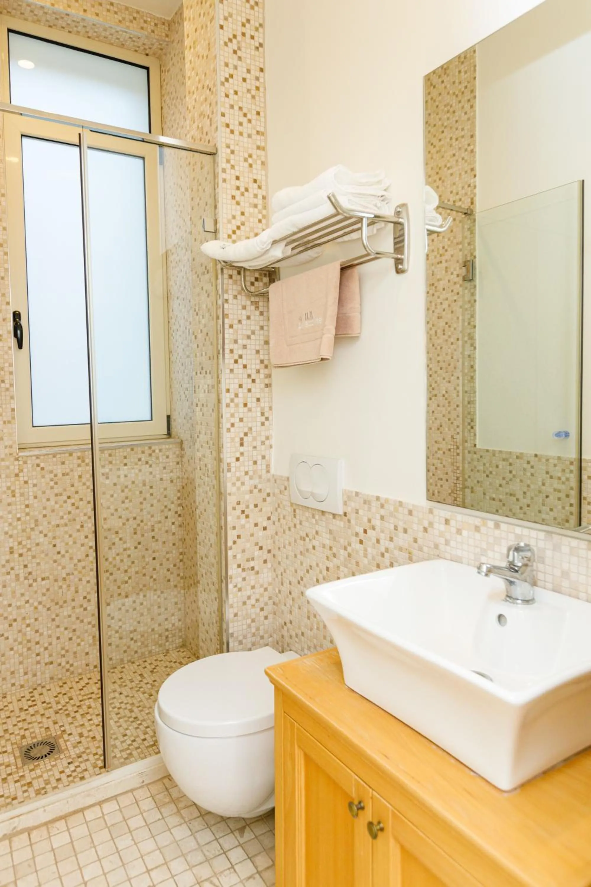 Shower in Le Palazzine Hotel